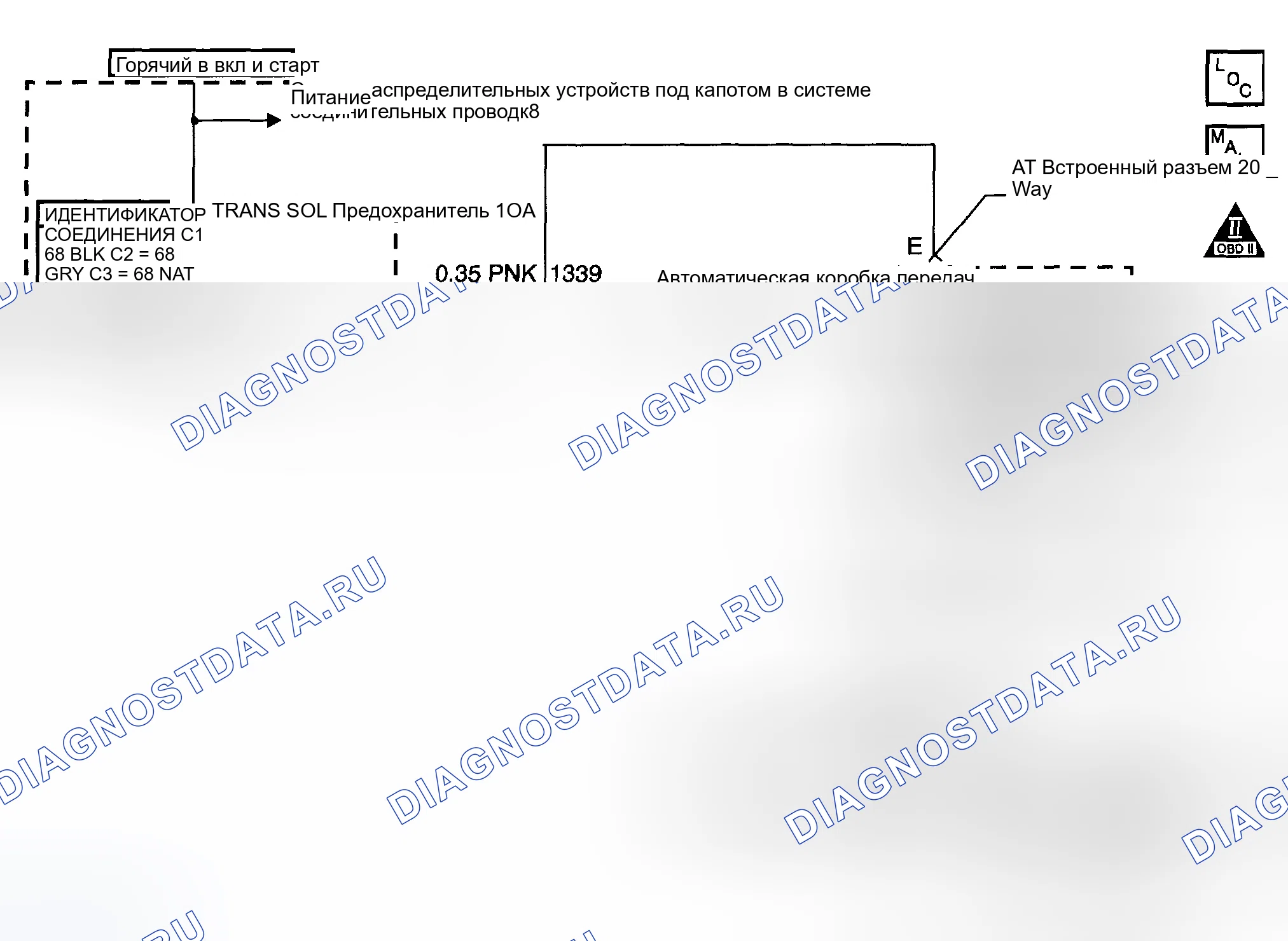 Рис. 434: расшифровка кода ошибки P1860: блок управления силовым агрегатом (PCM) (блок управления силовым агрегатом) обнаруживает напряжение, выходящее за пределы калибровки. Hyundai Venue I