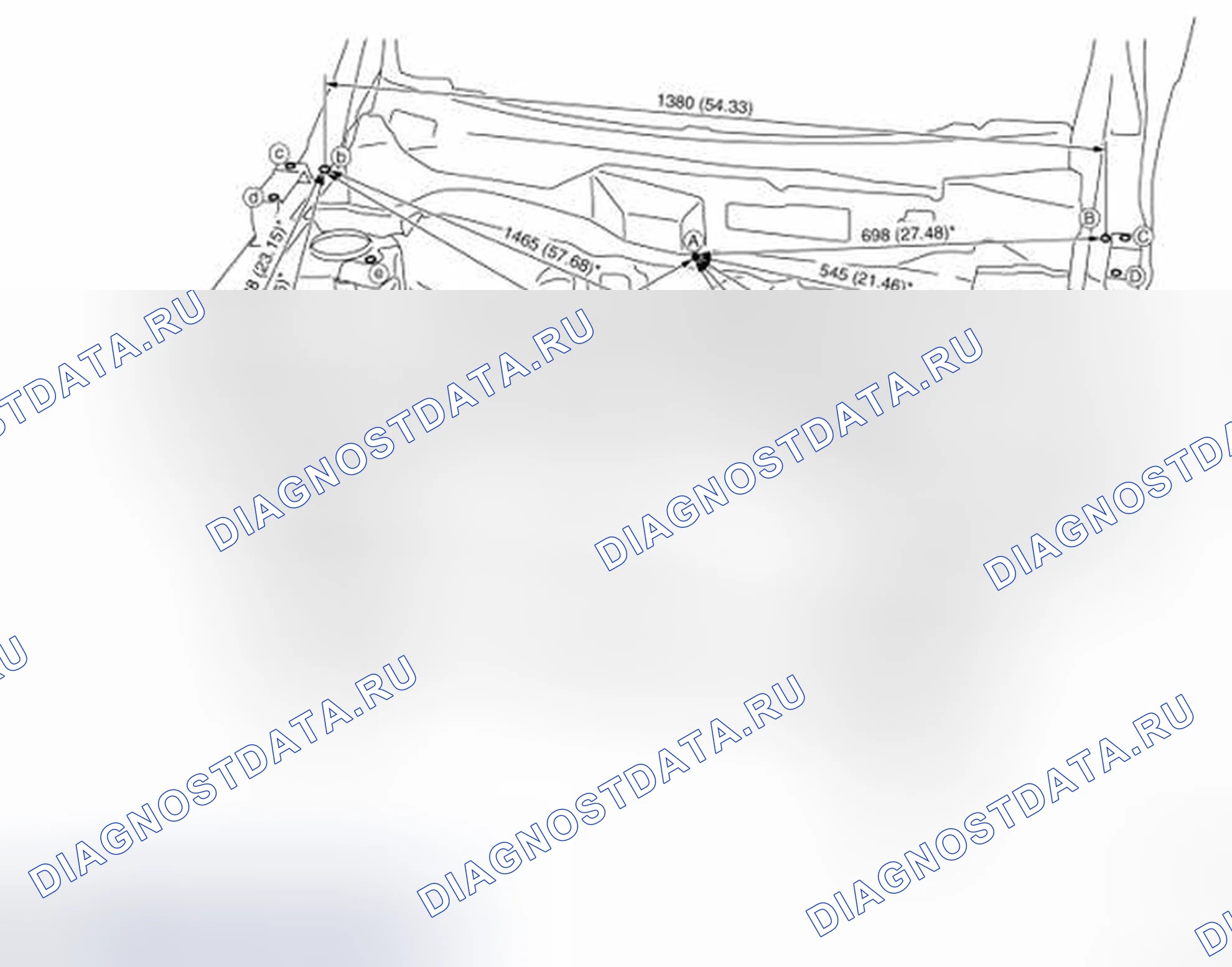 Рис. 211: ИЗМЕРЕНИЕ. BMW 4 серия F32/F33 рестайлинг