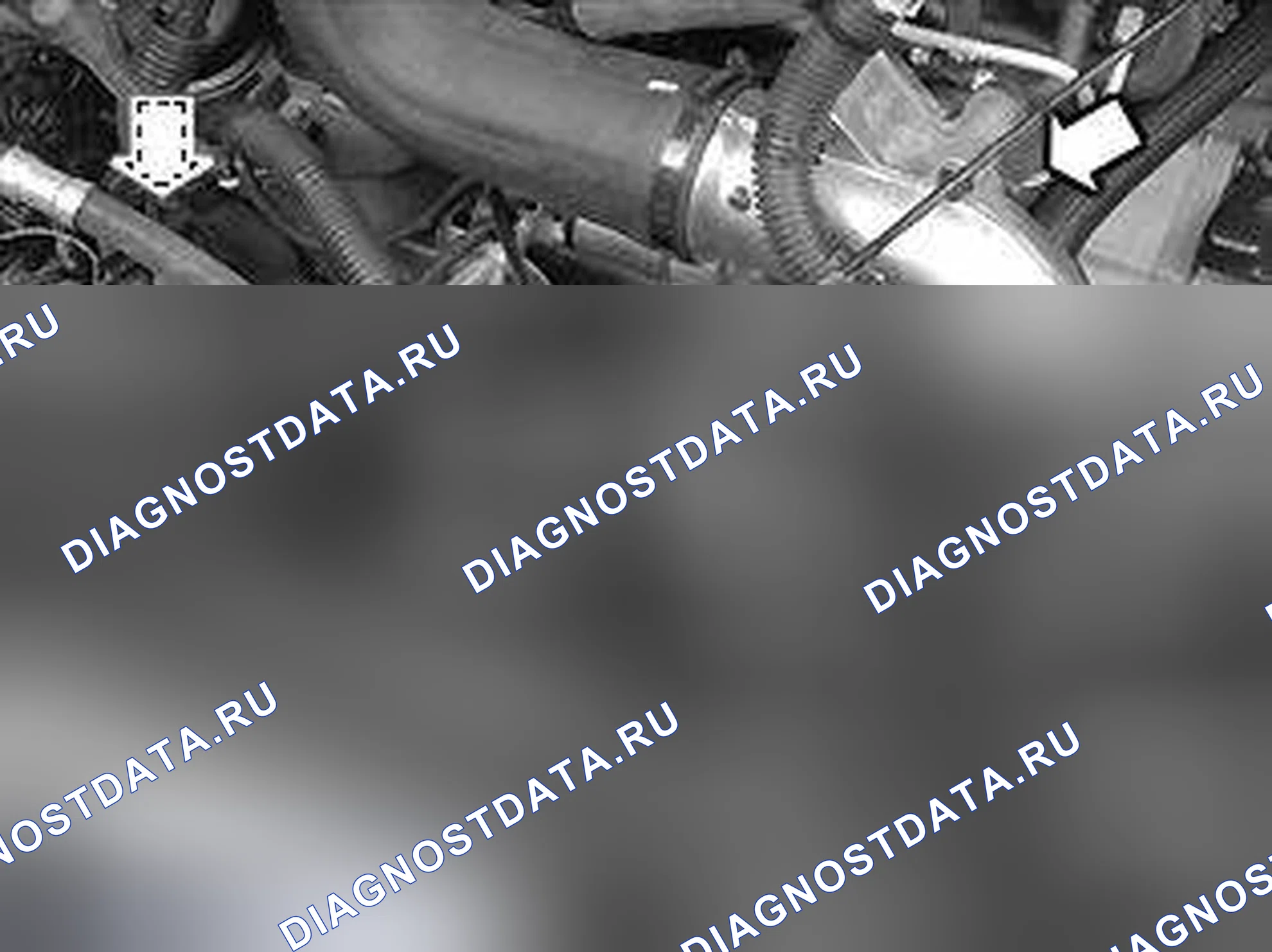 Рис. 430: Установка шлангового ниппеля на стык для подшипника сцепления. Volvo V70 II