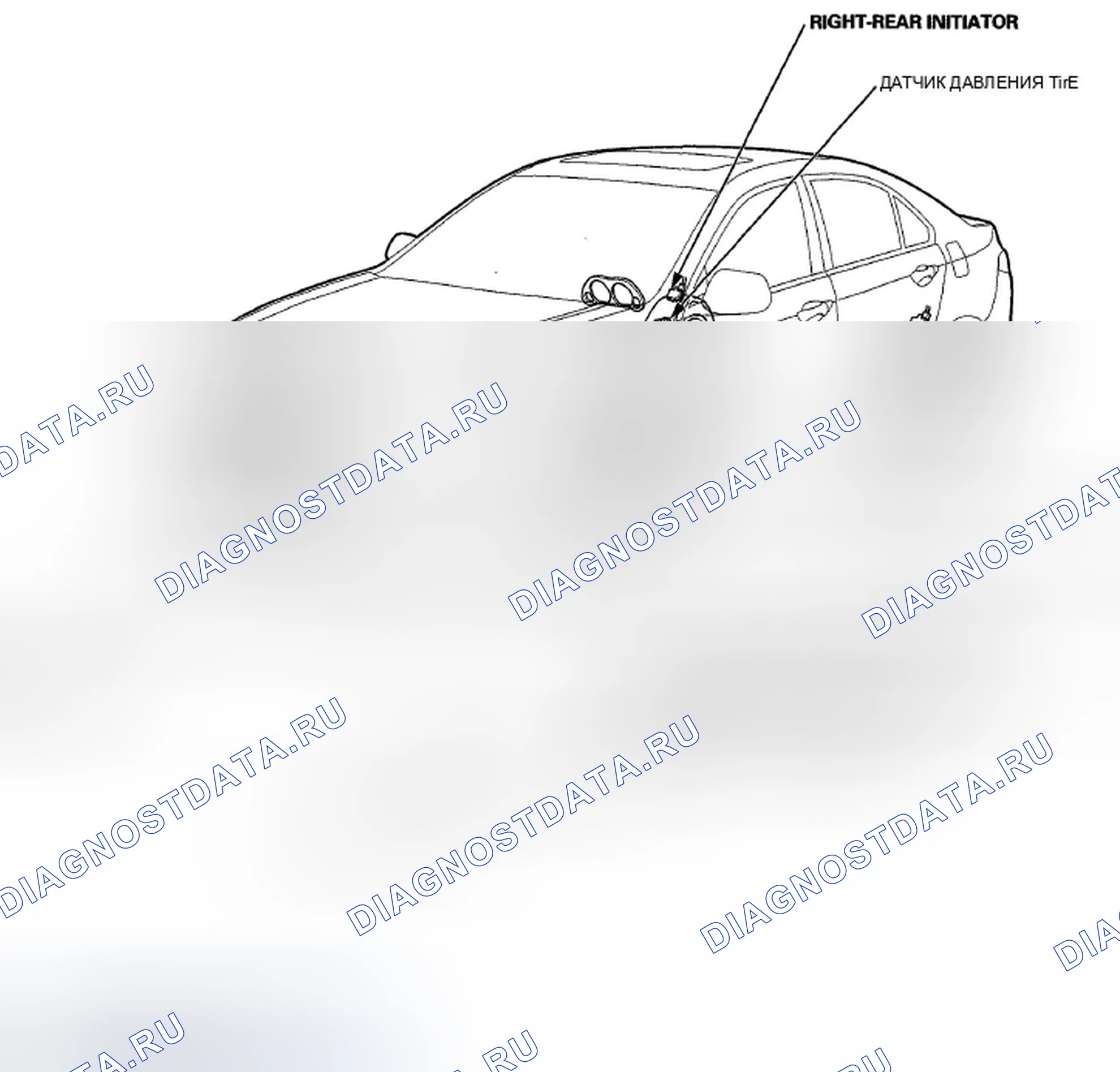 Рис. 51: Указатель расположения компонентов. Acura TSX II