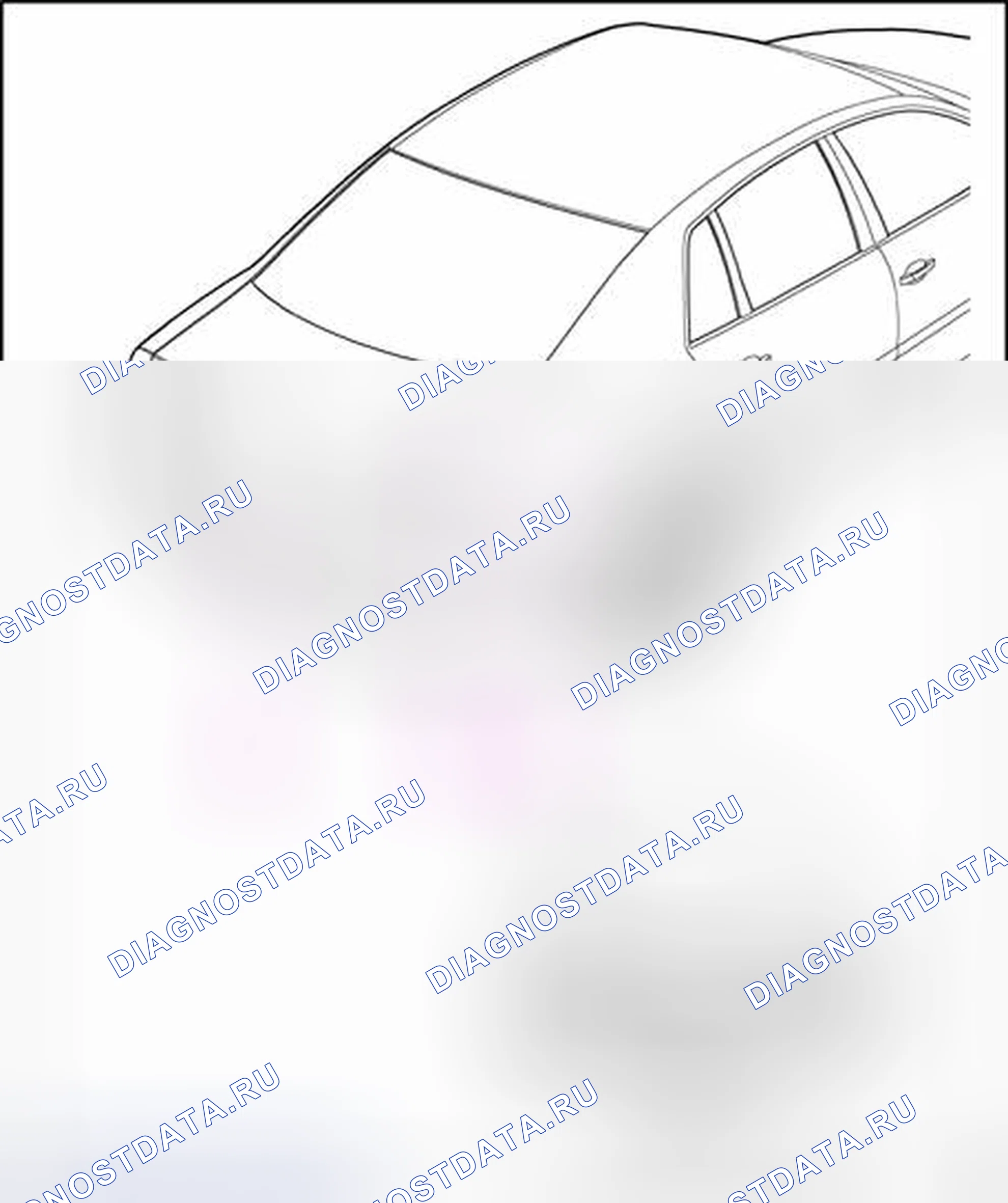 Рис. 138: Кузов, задняя часть. Volkswagen Phaeton I