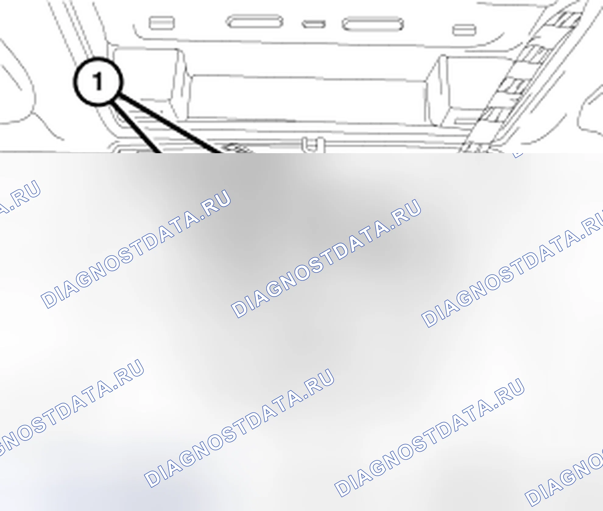 Рис. 9: ПЕРЕДНЯЯ ПОДВЕСНАЯ КОНСОЛЬ ДЛЯ СЧИТЫВАНИЯ ПОКАЗАНИЙ ЛАМП. Chrysler Town & Country V