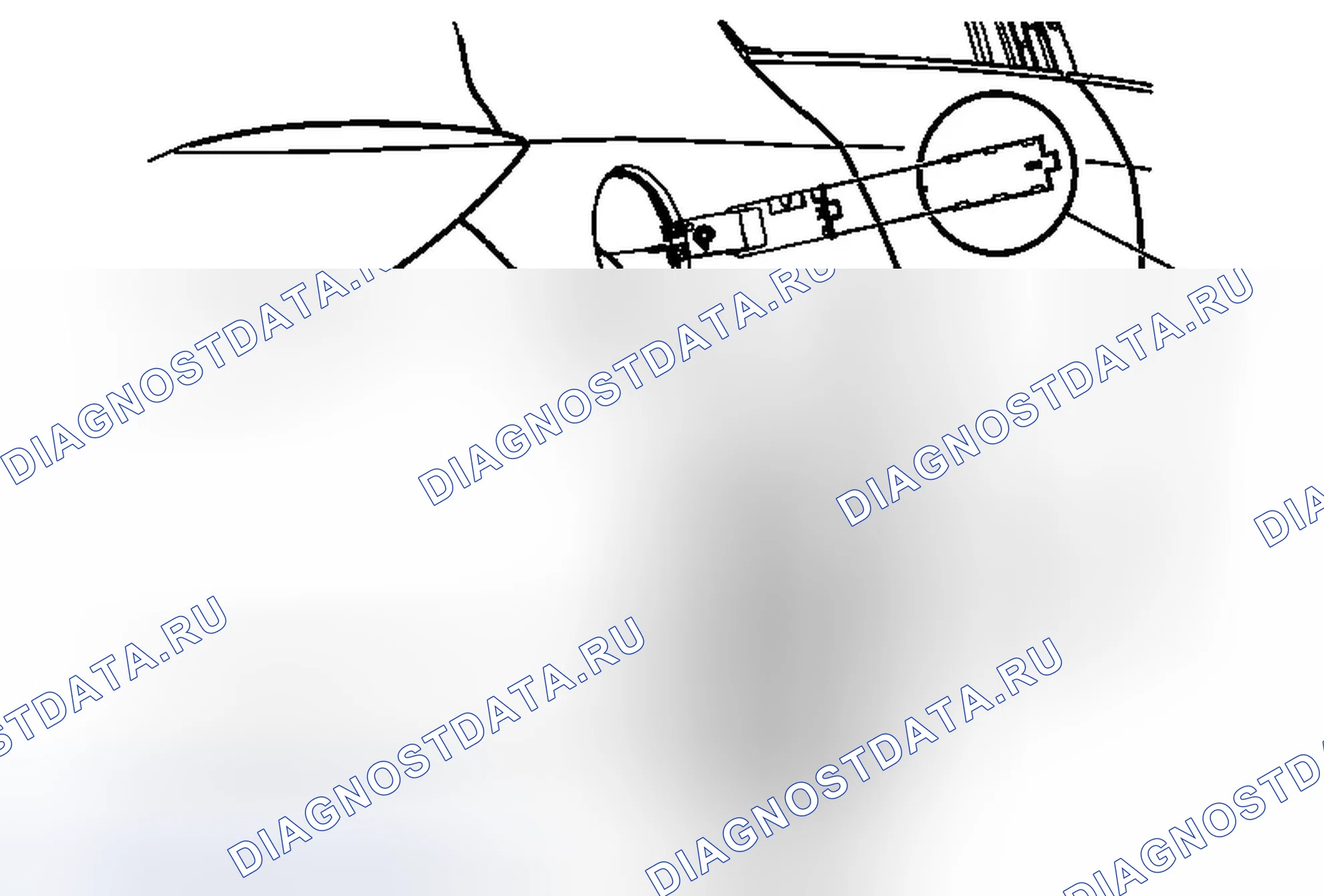 Рис. 39: Замена двери заполнителя топливного бака. Buick Regal V