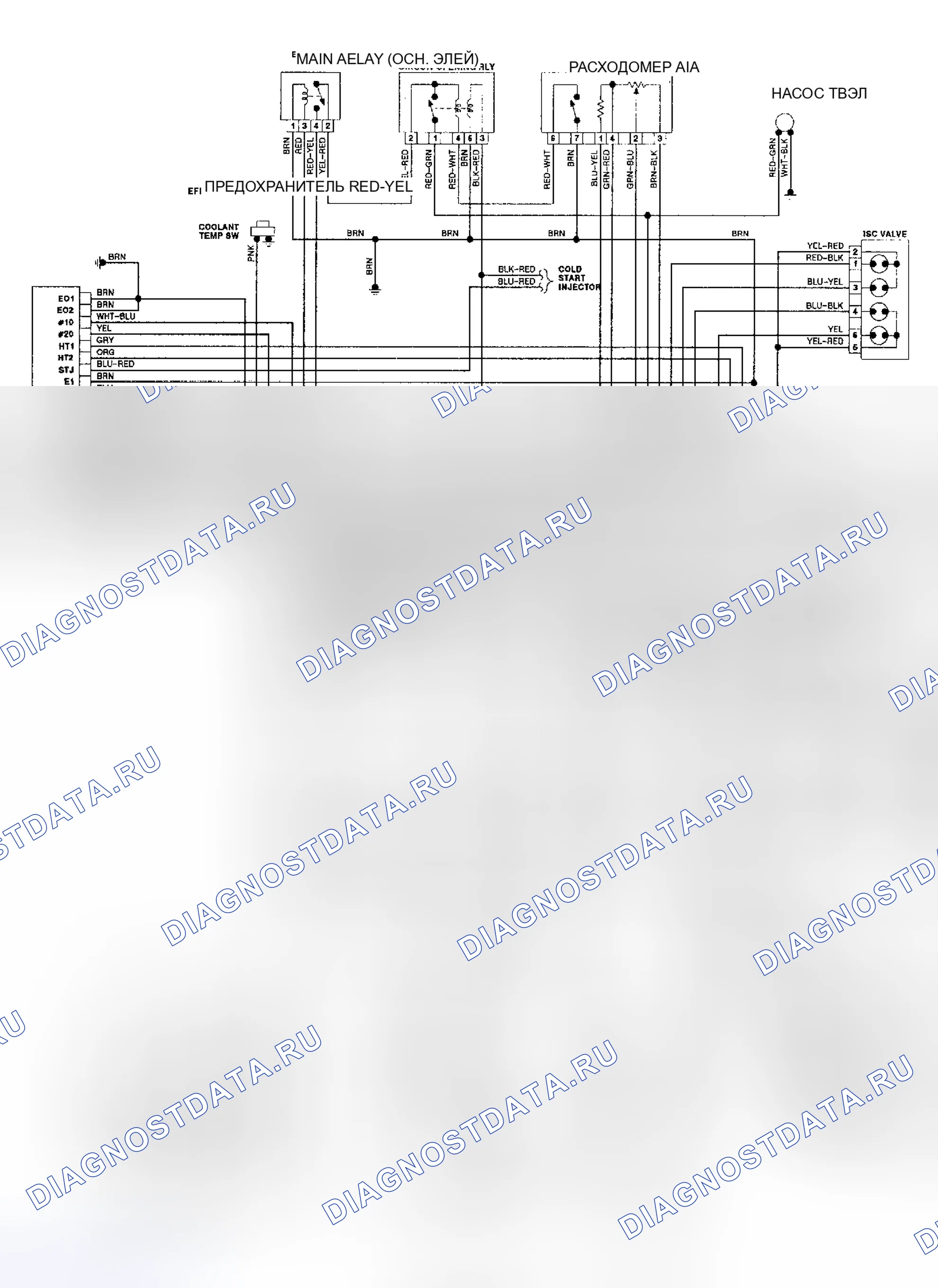 Рис. 154: электросхема (Land Cruiser). Toyota Camry V20