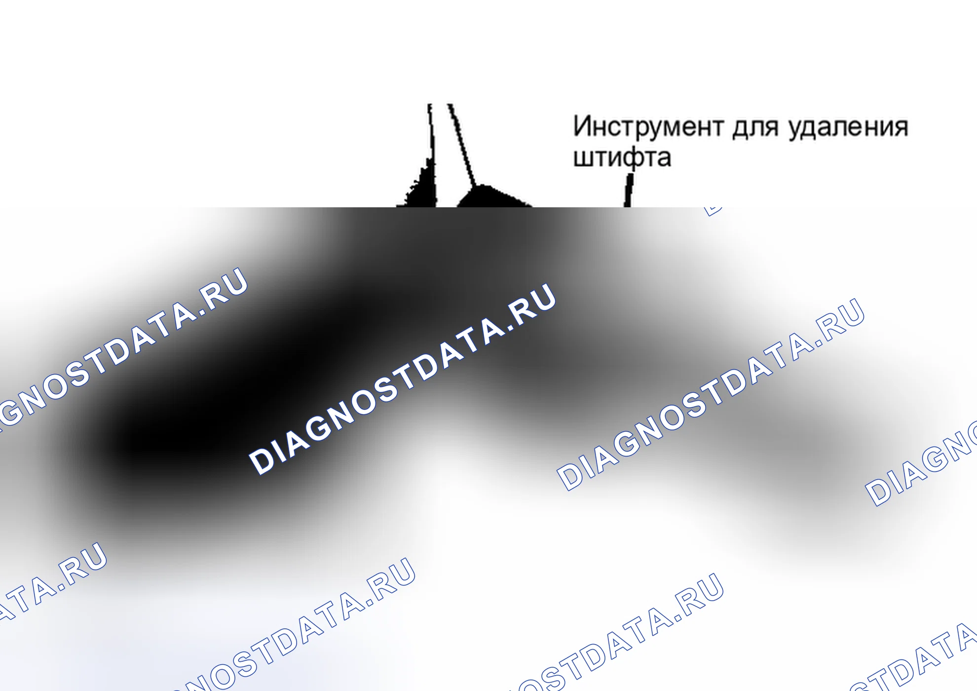 Рис. 5: Демонтаж поворотного штифта наклонной колонны. Oldsmobile Omega I
