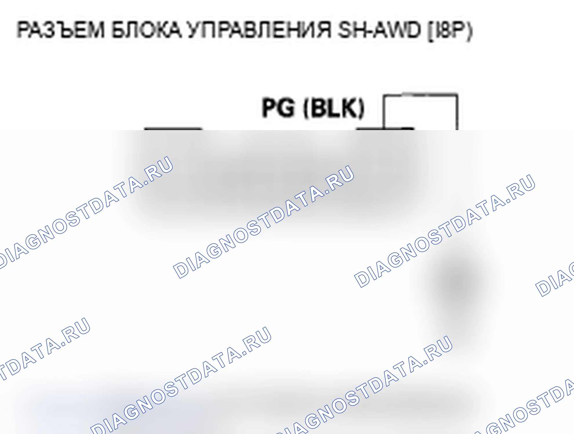 Рис. 46: расшифровка кода ошибки 49-1: Блок управления SH-AWD (линия PG открыта). Acura TL IV
