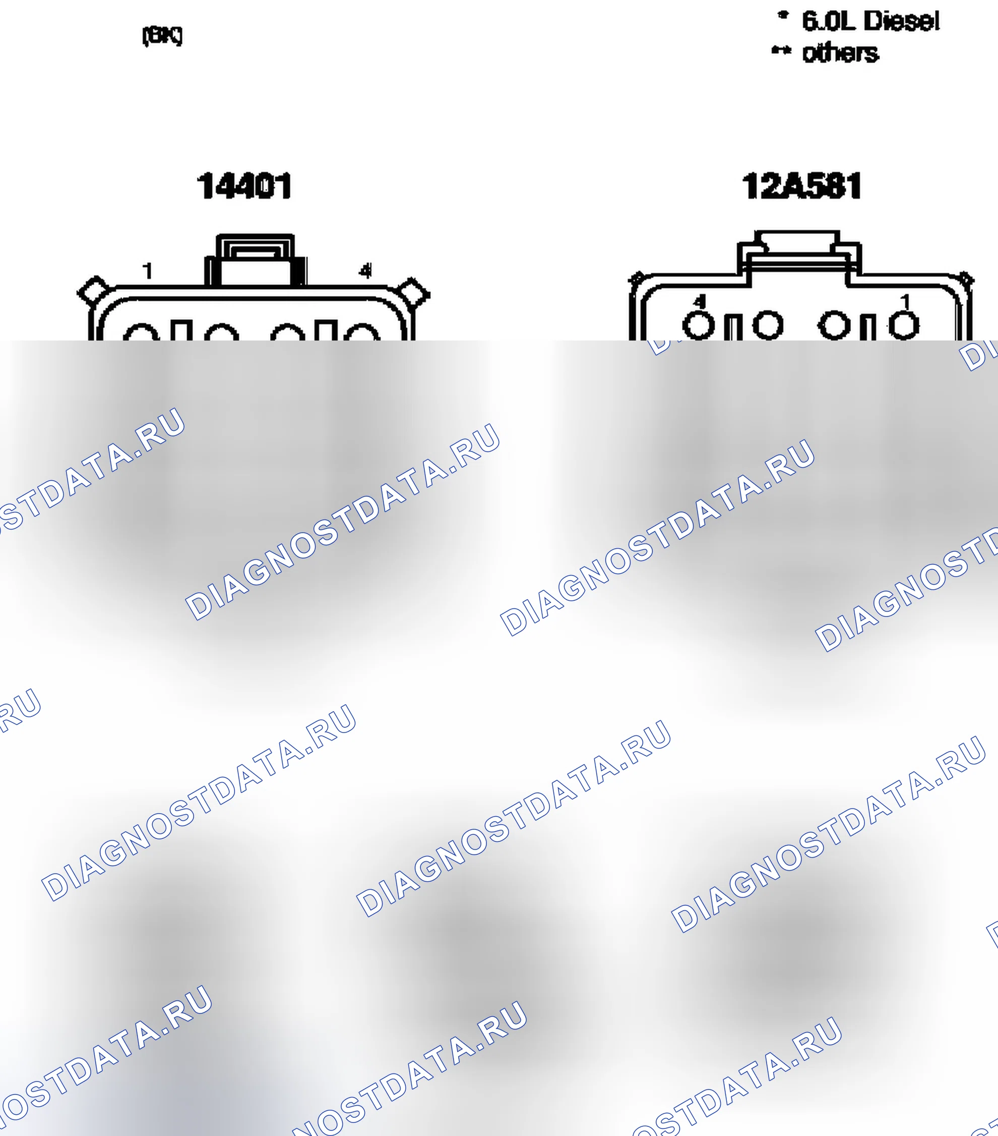 Рис. 34: Идентификация разъема C145 и C146. Ford Pickup F150 