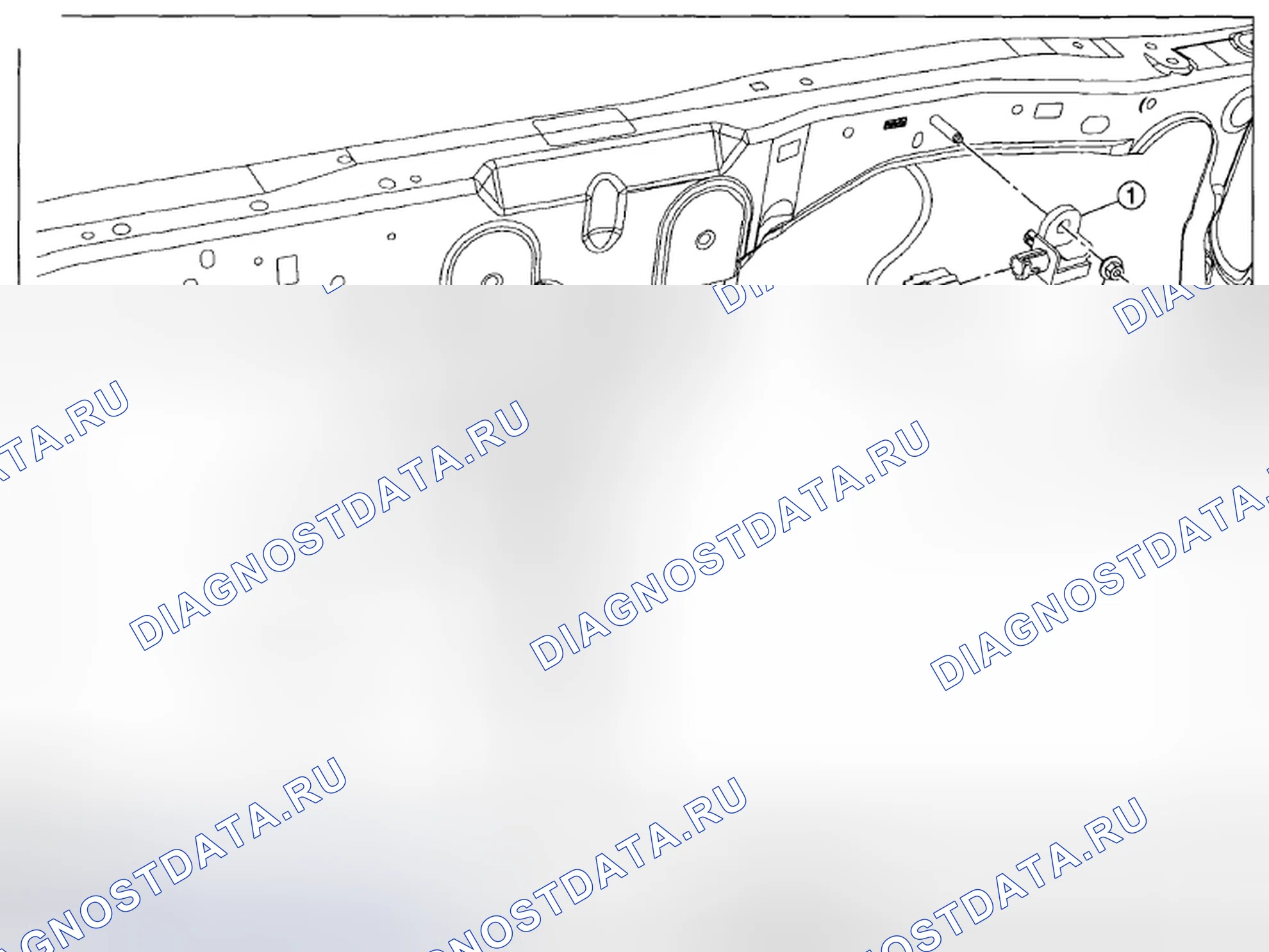 Рис. 35: СНЯТИЕ / УСТАНОВКА ДАТЧИКА ПЕРЕДНЕЙ СИЛЫ УДАРА. Mazda Tribute II
