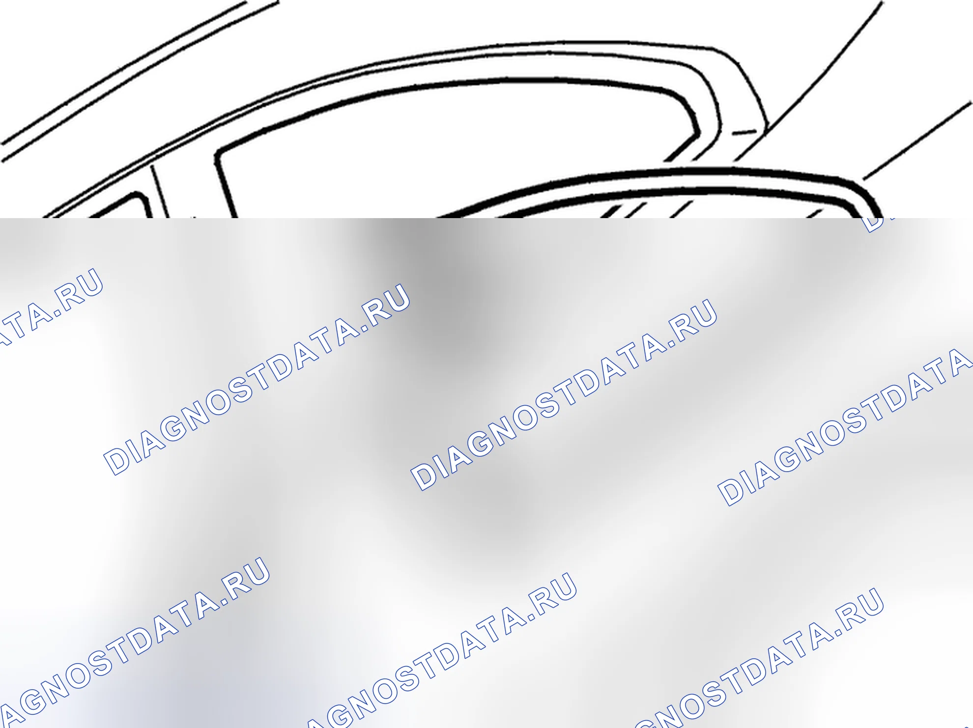 Рис. 32: Удаление внутренней полосы заднего бокового окна. Volvo C70 I