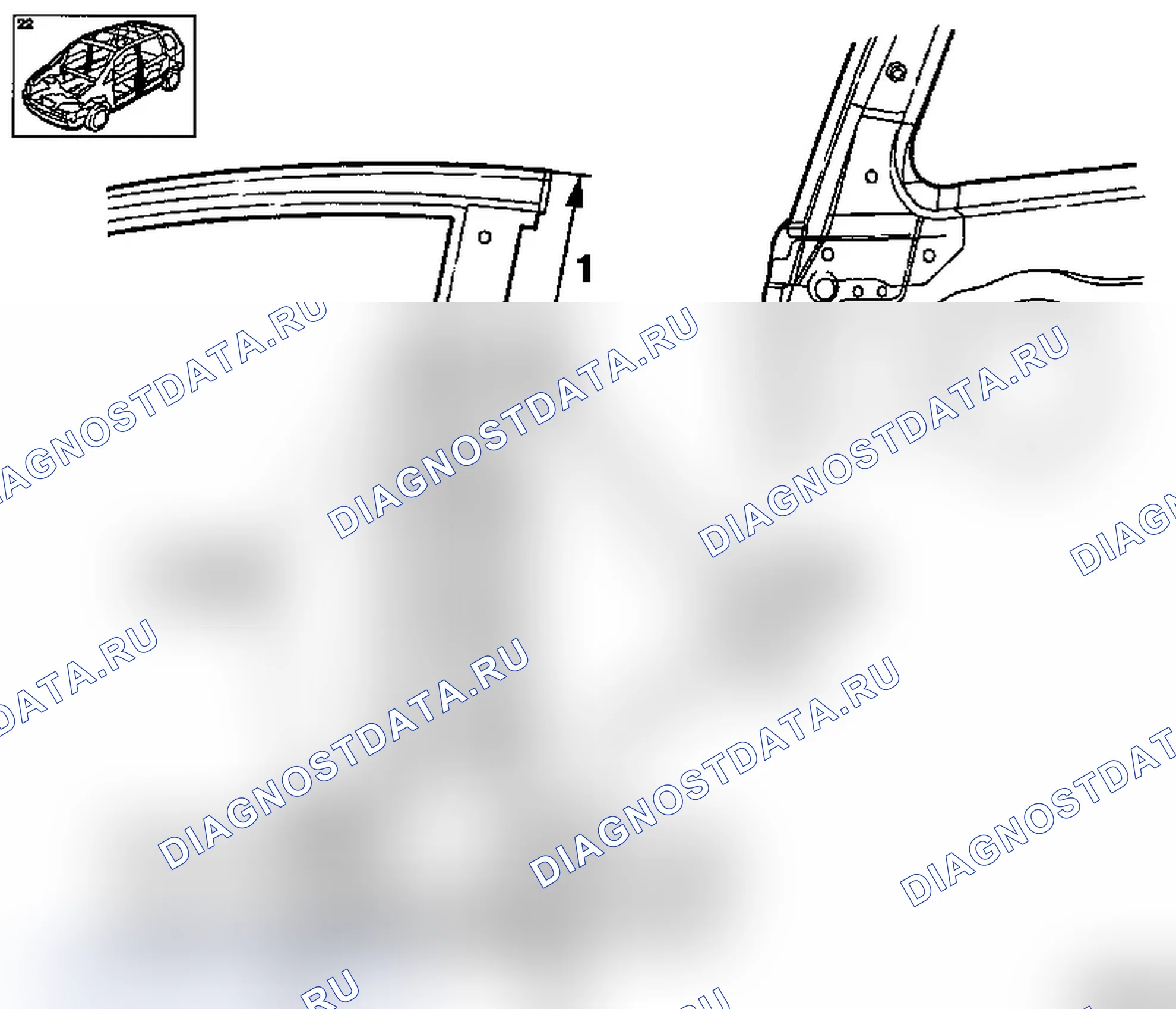 Нижний усилитель средней стойки (Astra Coupe). Opel Astra G