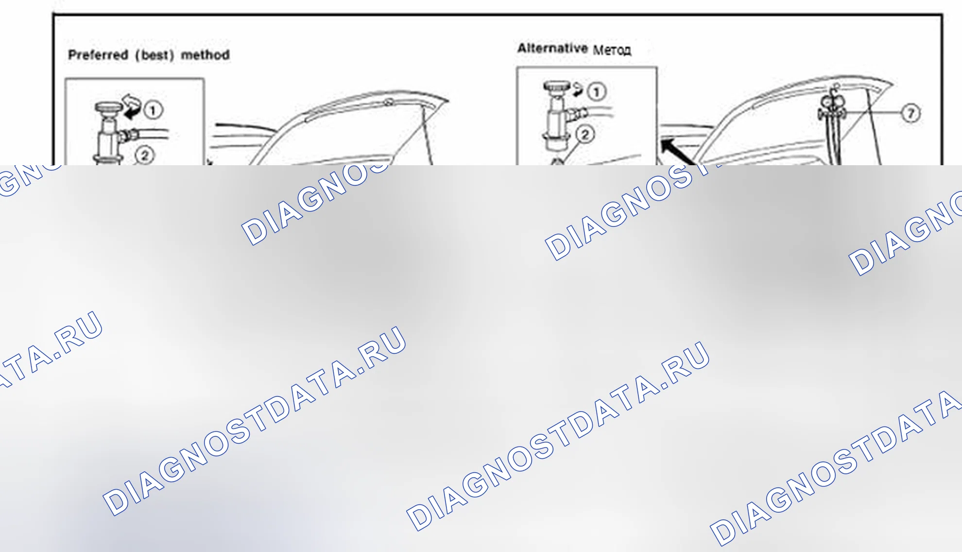 Рис. 210: Система откачки и заправка хладагента. Honda Today I