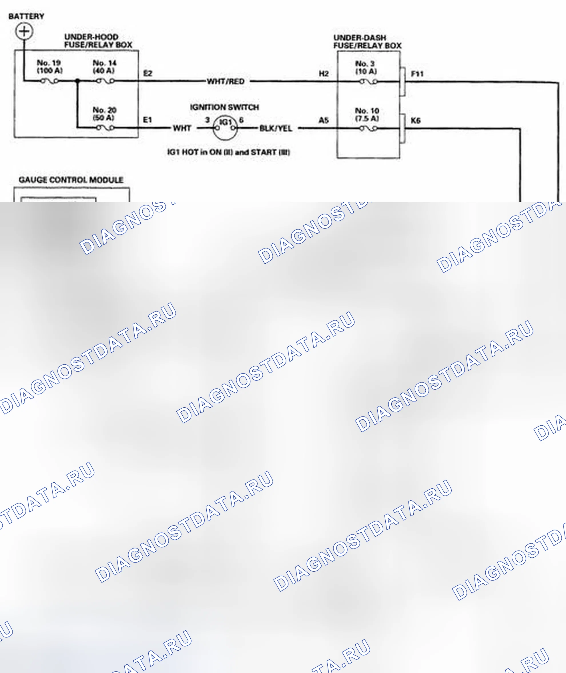 Рис. 23: Принципиальная схема. Honda Element YH2 рестайлинг 2