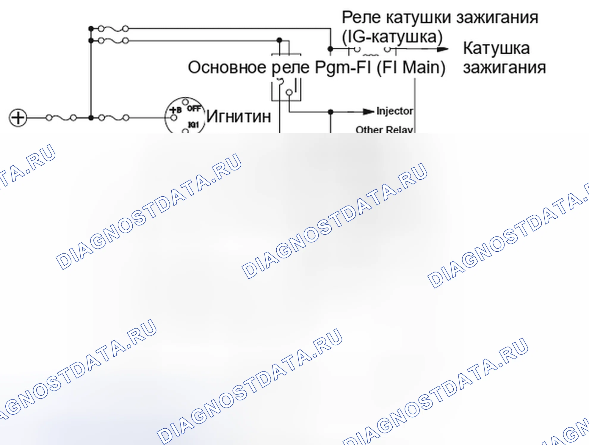 Рис. 383: Схема управления мощностью модуля управления двигателем (блок управления двигателем) - принципиальная схема. Honda Insight I