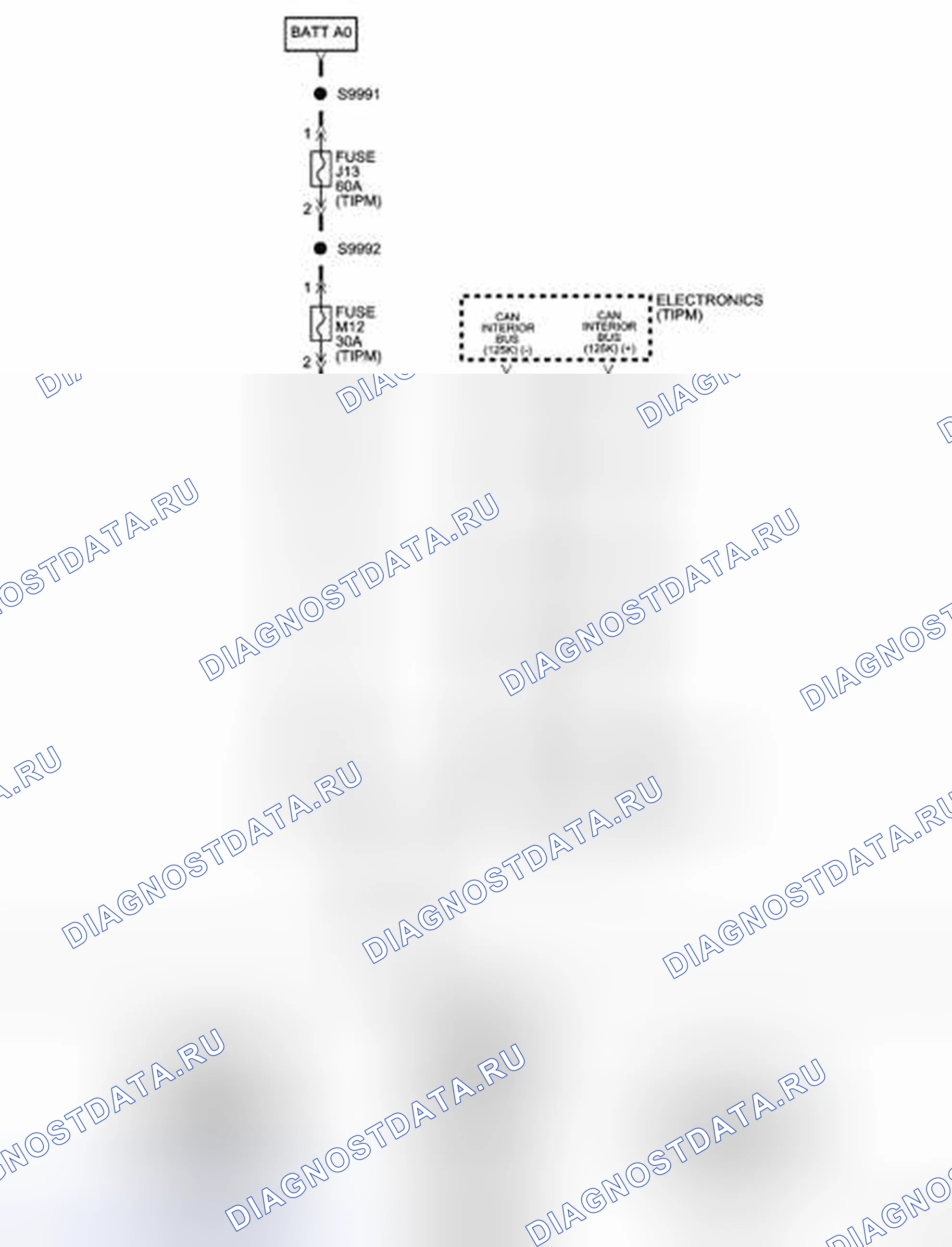 Рис. 26: Принципиальная схема. Chrysler Town & Country V