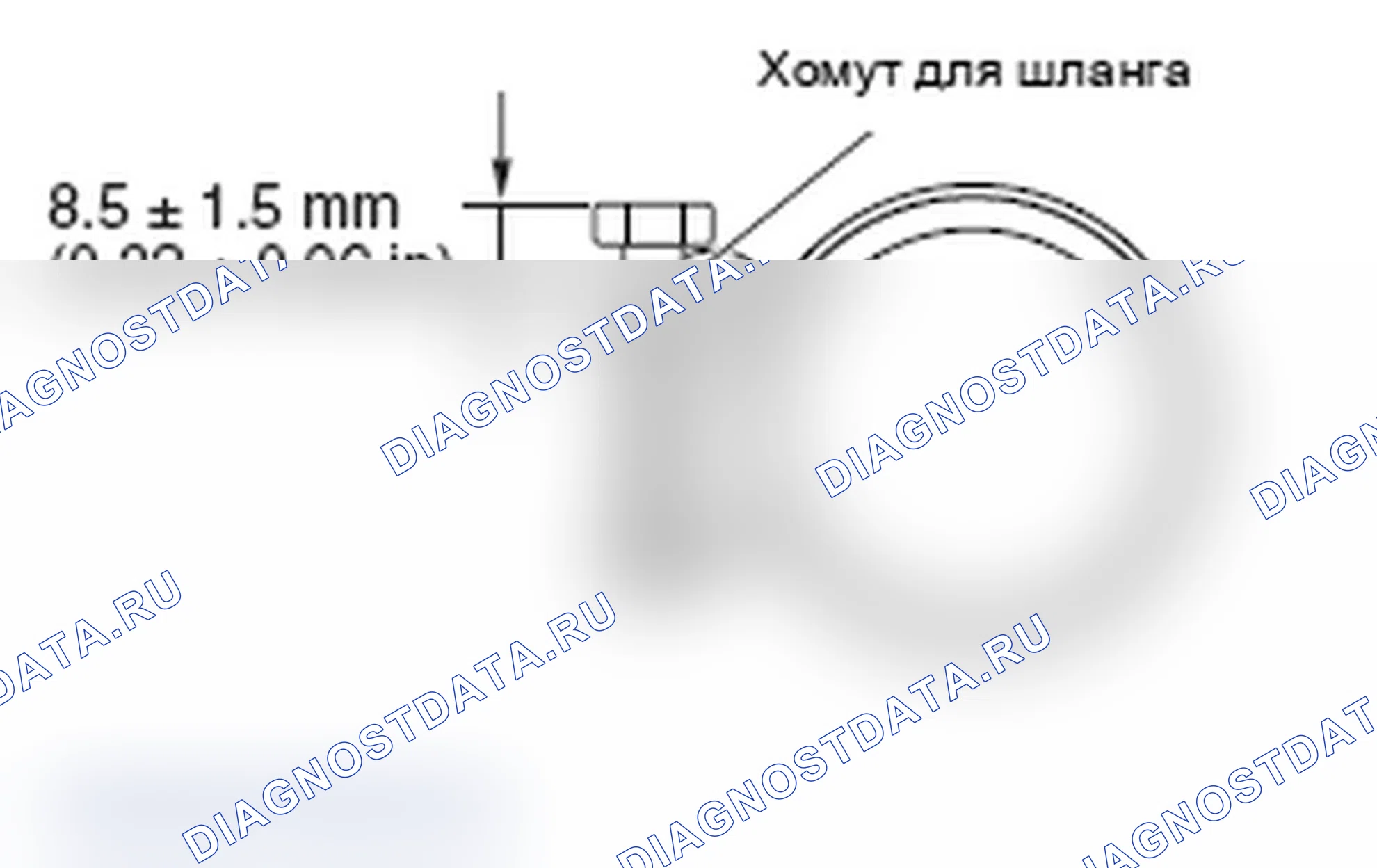Рис. 33: >> B <<УСТАНОВКА ХОМУТА ДЛЯ ШЛАНГА. Mitsubishi Lancer Ralliart X рестайлинг