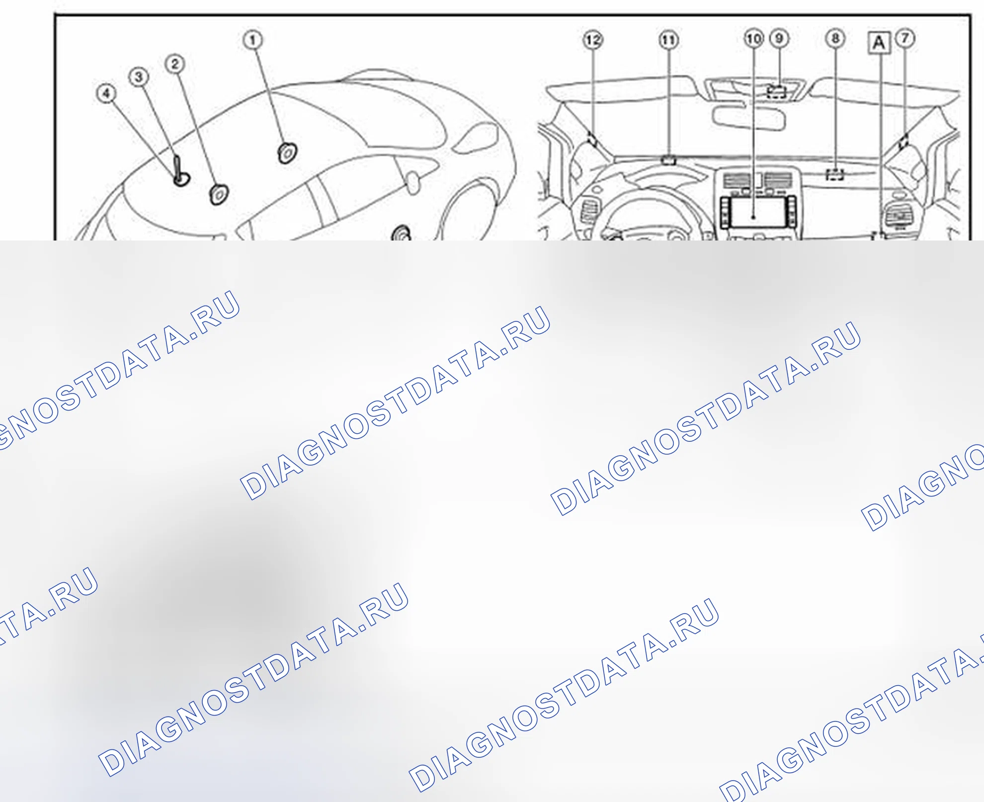 Рис. 39: Расположение компонентов. Nissan Leaf I