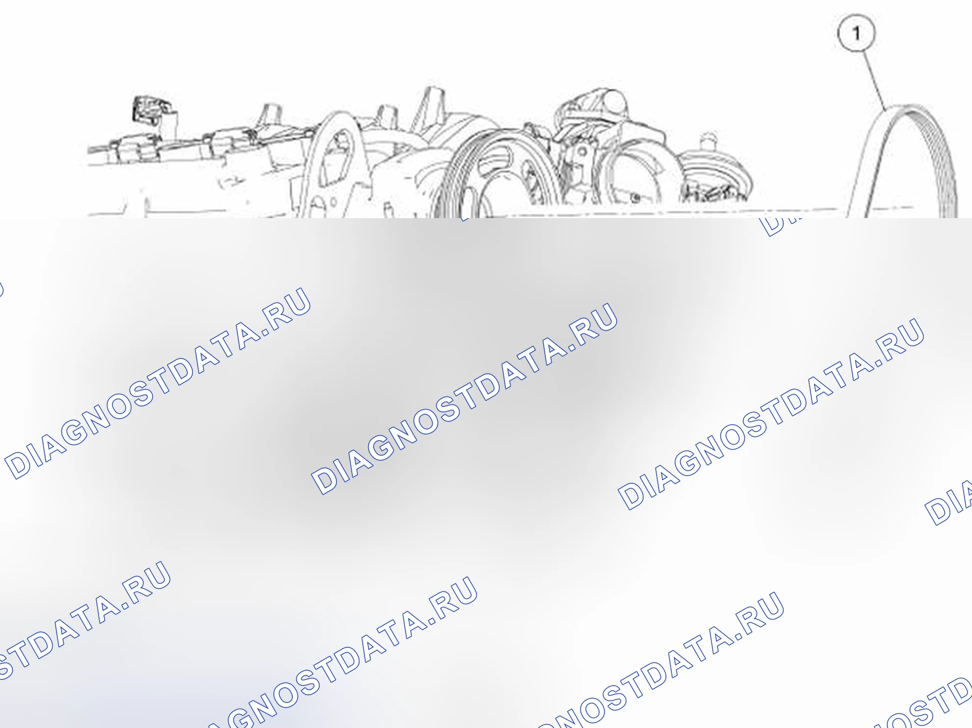Рис. 24: Ремень насоса охлаждающей жидкости. Hyundai Matrix I рестайлинг