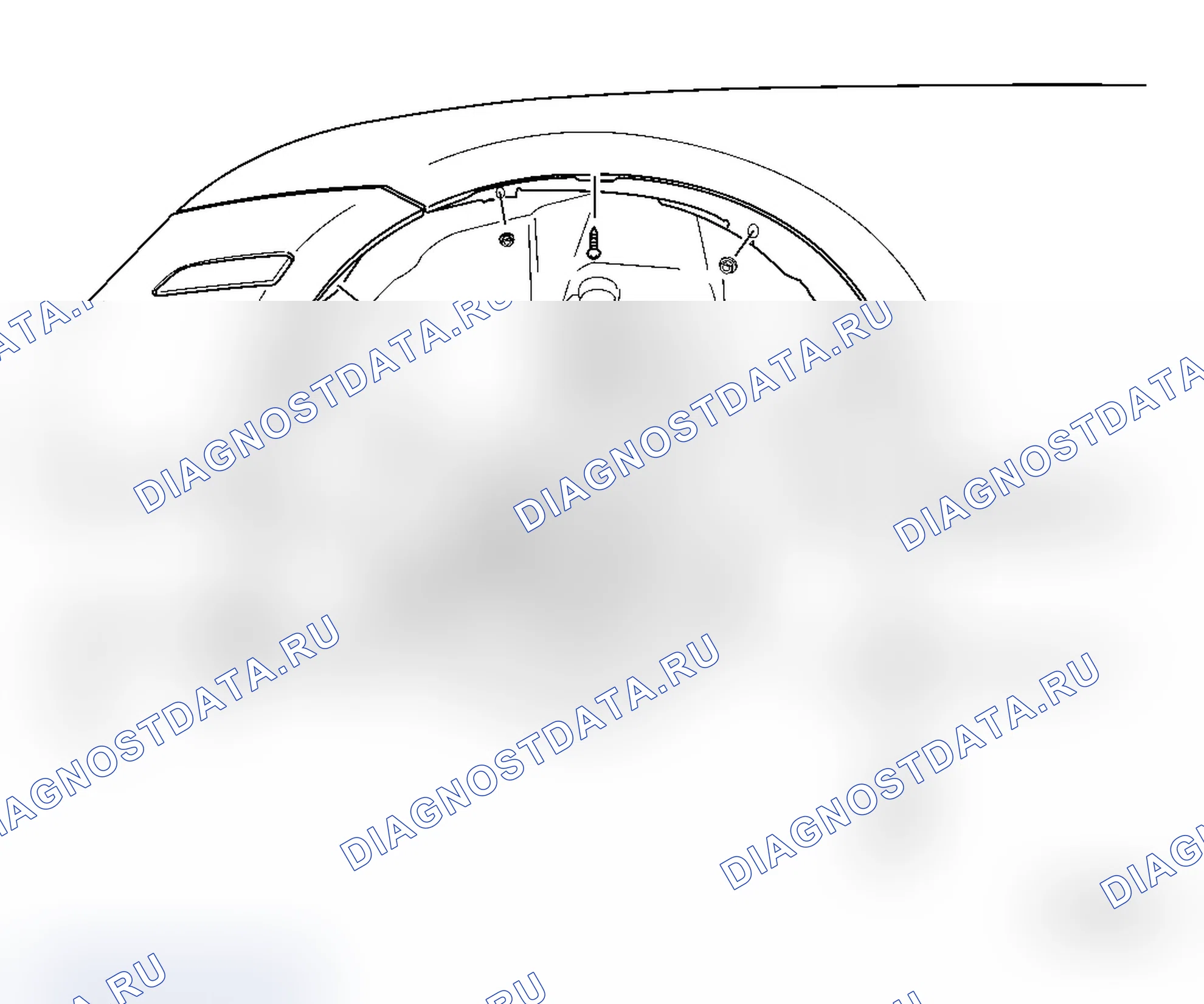 Рис. 98: ВКЛАДЫШ ЛЕВОГО ПЕРЕДНЕГО ВНУТРЕННЕГО КРЫЛА. Chrysler Crossfire I final