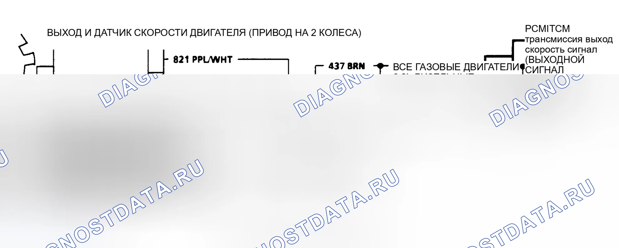 Рис. 325: ПРОВЕРКА ЦЕПИ ДАТЧИКА ВЫХОДНОЙ СКОРОСТИ - 2WD, КРОМЕ СЕРИЙ «C» И «K». GMC Cab & Chassis K3500 