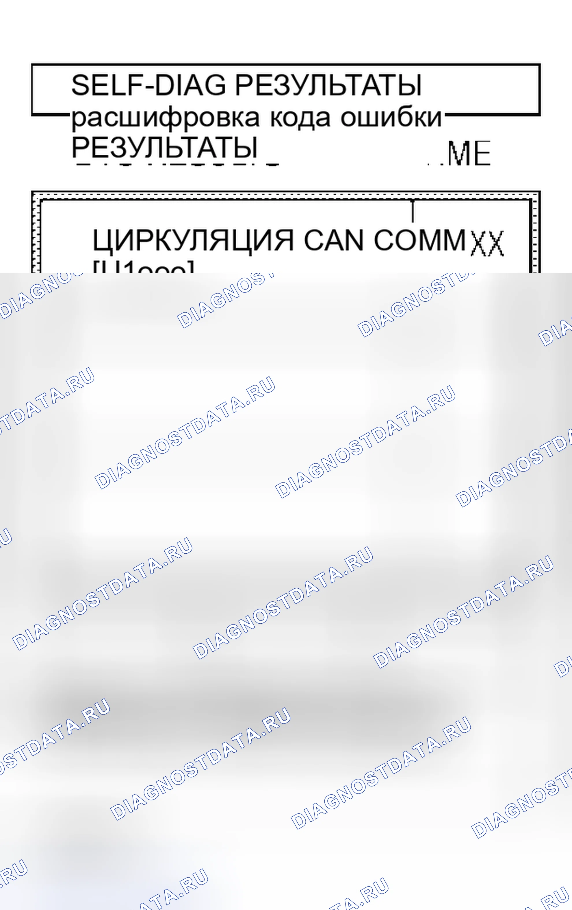 Рис. 5: РЕЗУЛЬТАТЫ САМОДИАГНОСТИКИ. Nissan Altima L31 рестайлинг