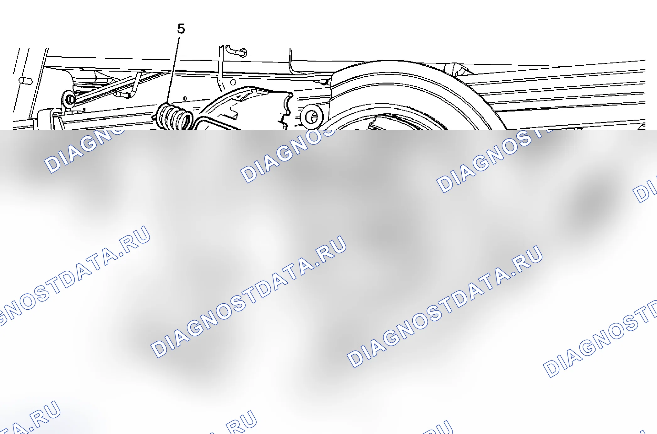 Рис. 2: Замена колодки стояночного тормоза (JH6, JH7). GMC Cab & Chassis Sierra 3500 HD 