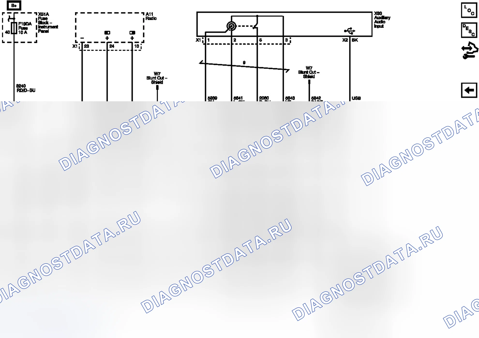 Рис. 9: Интерфейс USB (KTA). Buick LaCrosse II