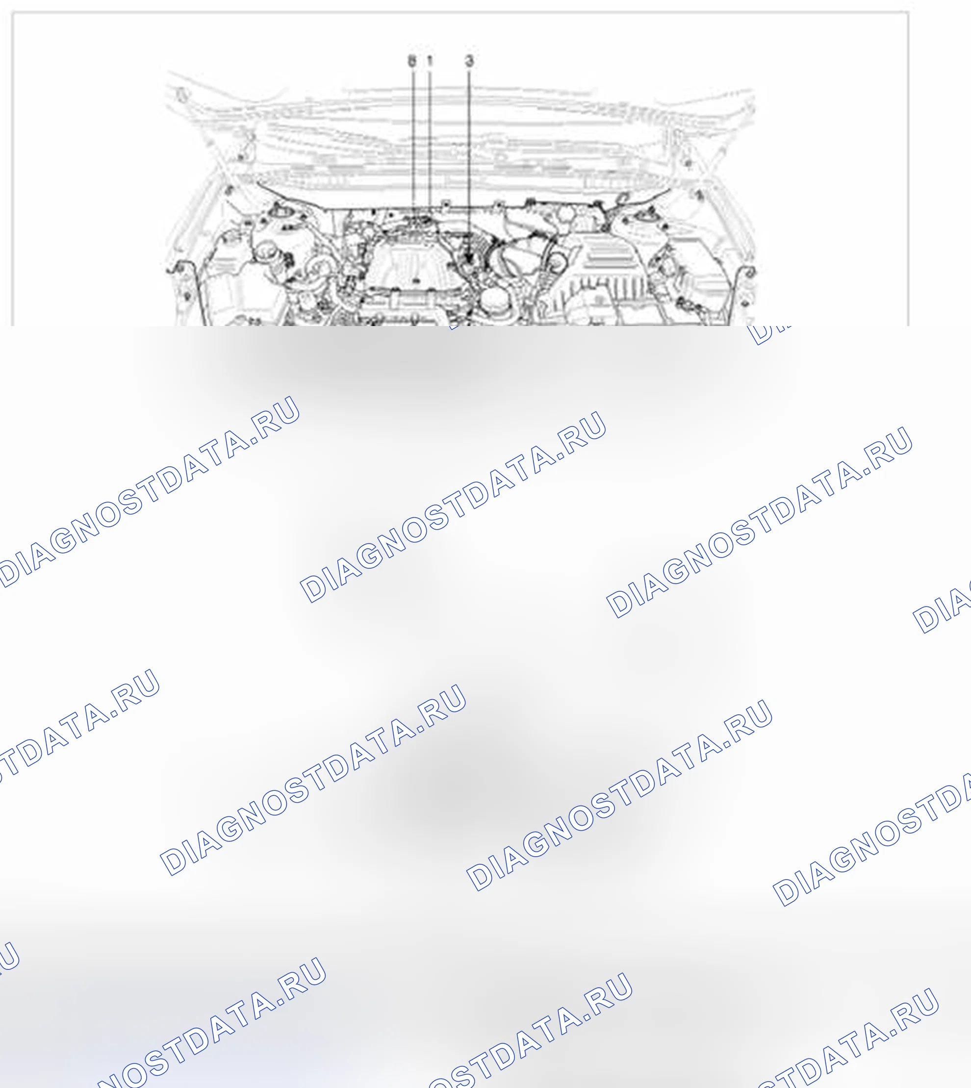 Рис. 2: Расположение компонентов. Hyundai Veracruz I