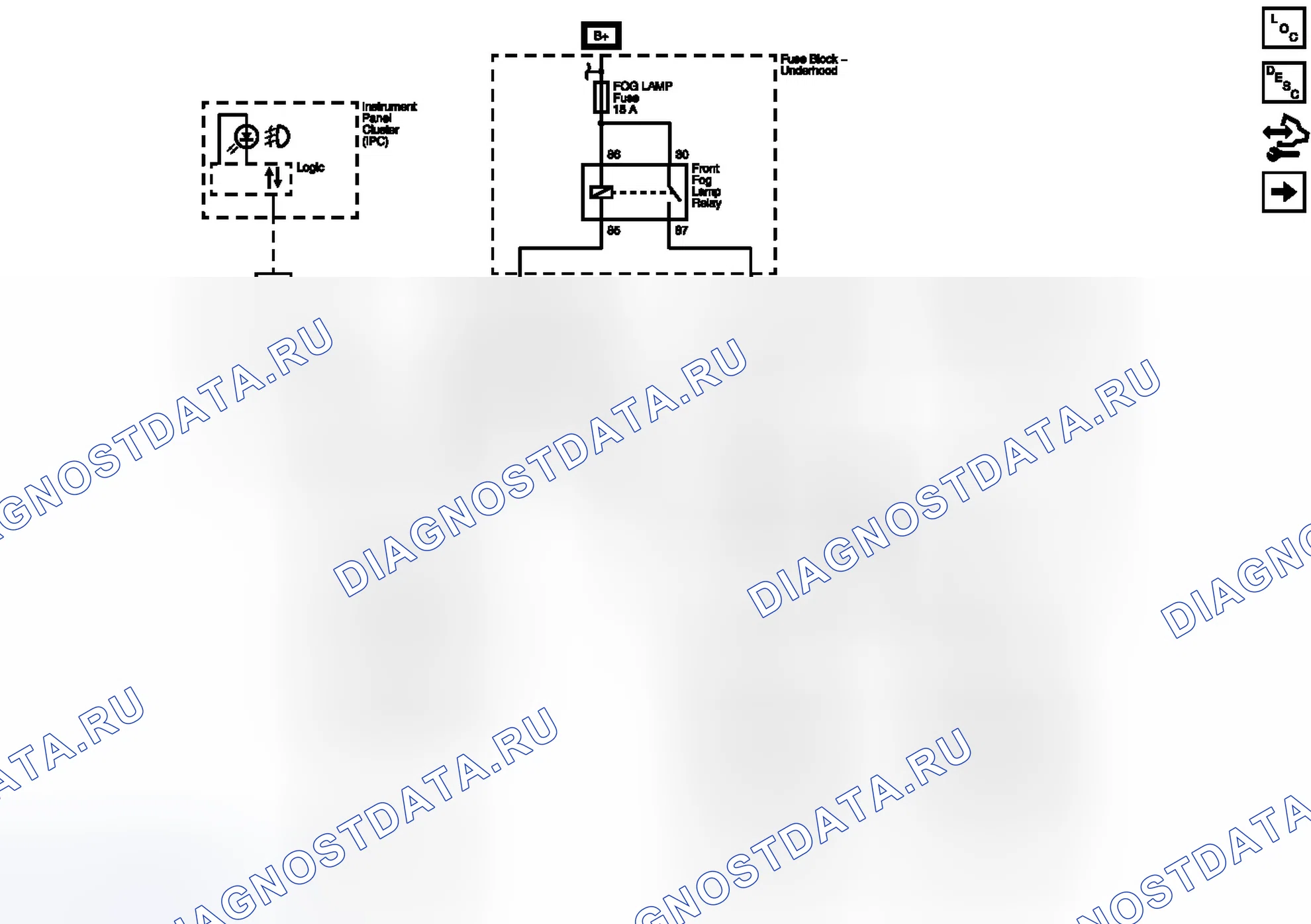 Рис. 6: Передние противотуманные фары (T96). Buick Enclave I