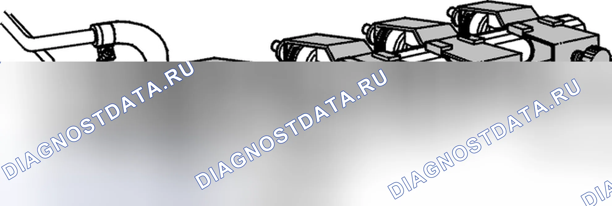 Рис. 20: Удаление топливной рейки. Volvo C70 I