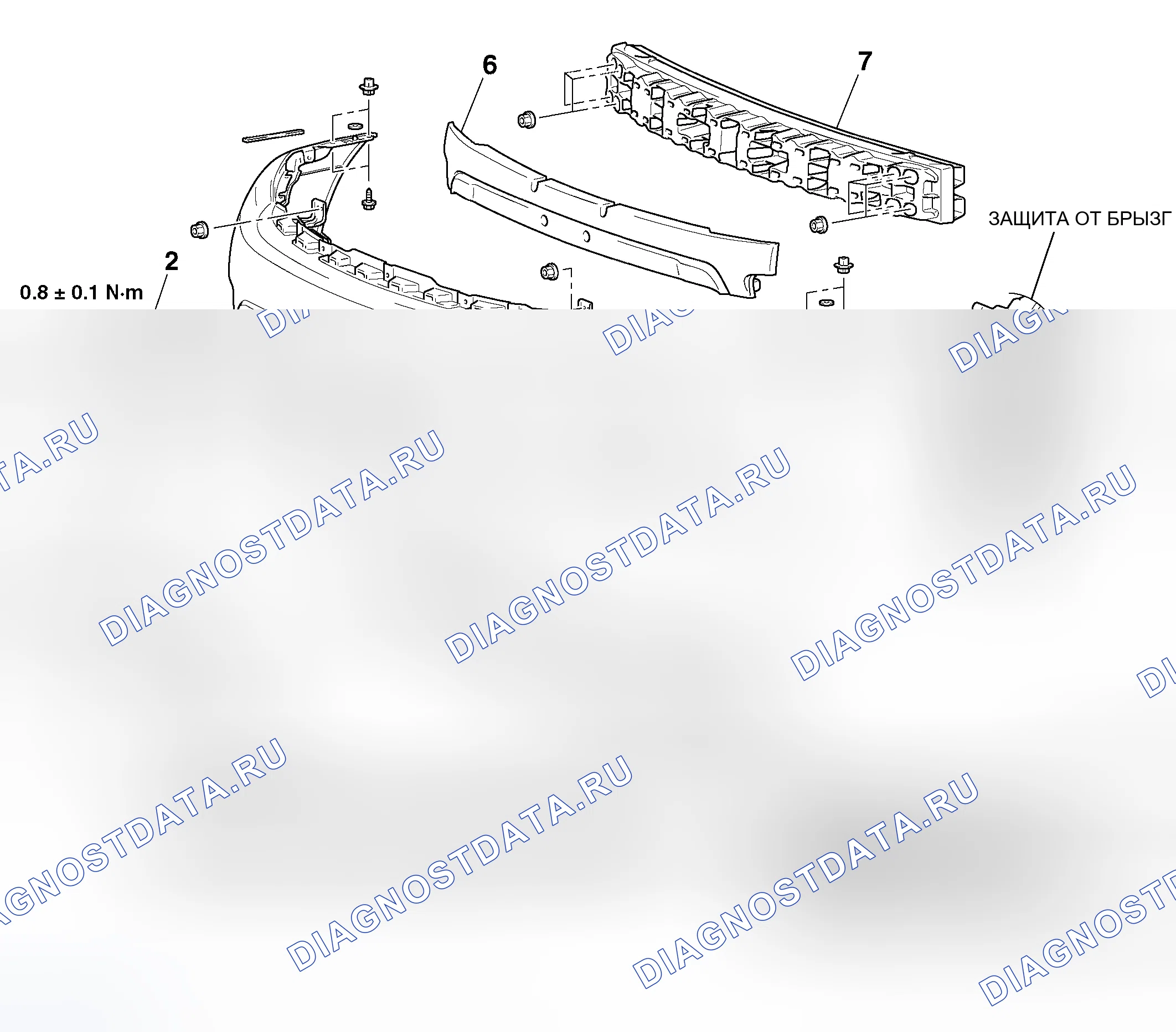 Рис. 1: ДЕМОНТАЖ И МОНТАЖ. Mitsubishi Endeavor I