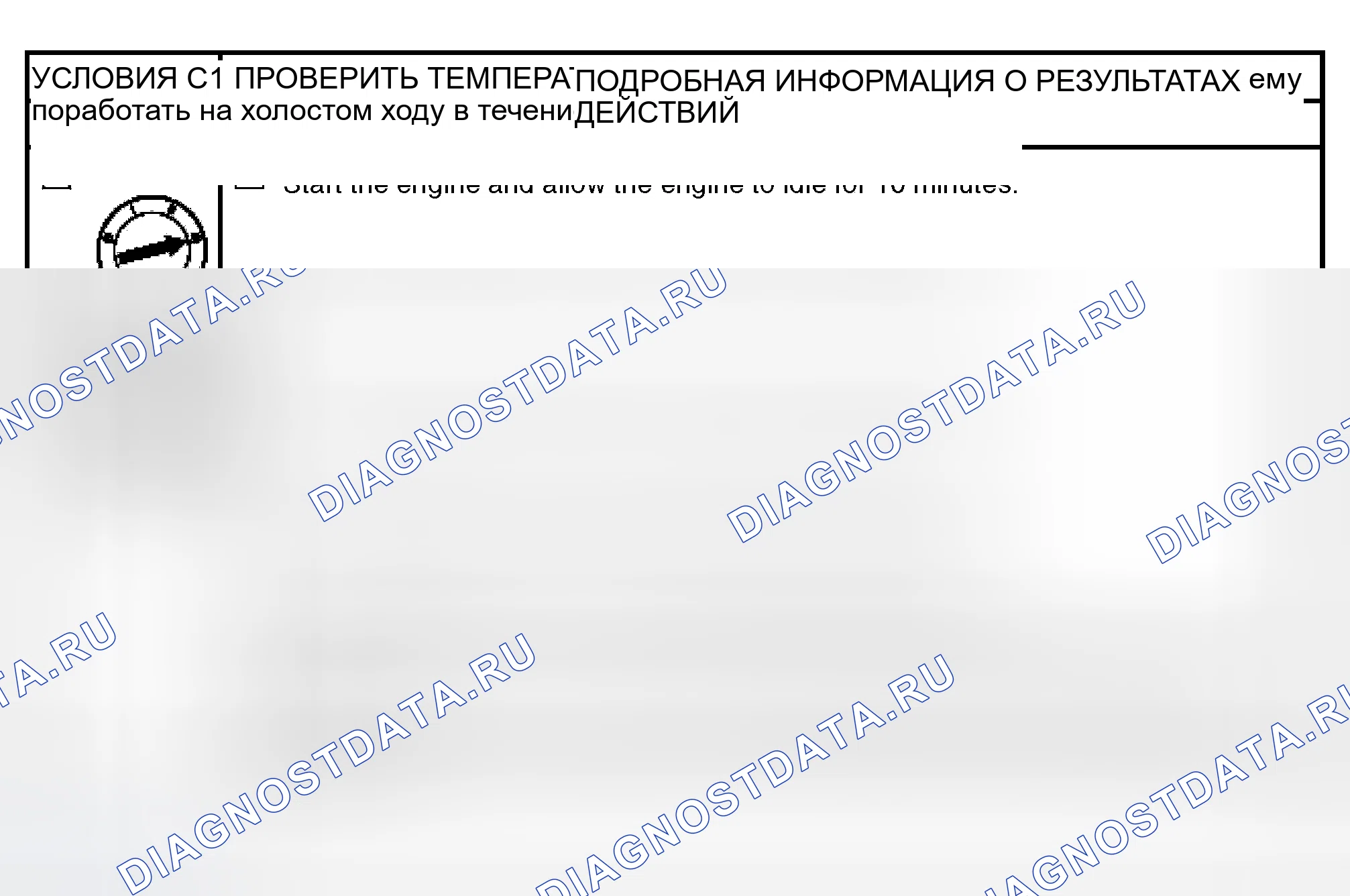 Рис. 8: Точечное испытание С: Двигатель не достигает нормальной рабочей температуры. Mercury Sable IV