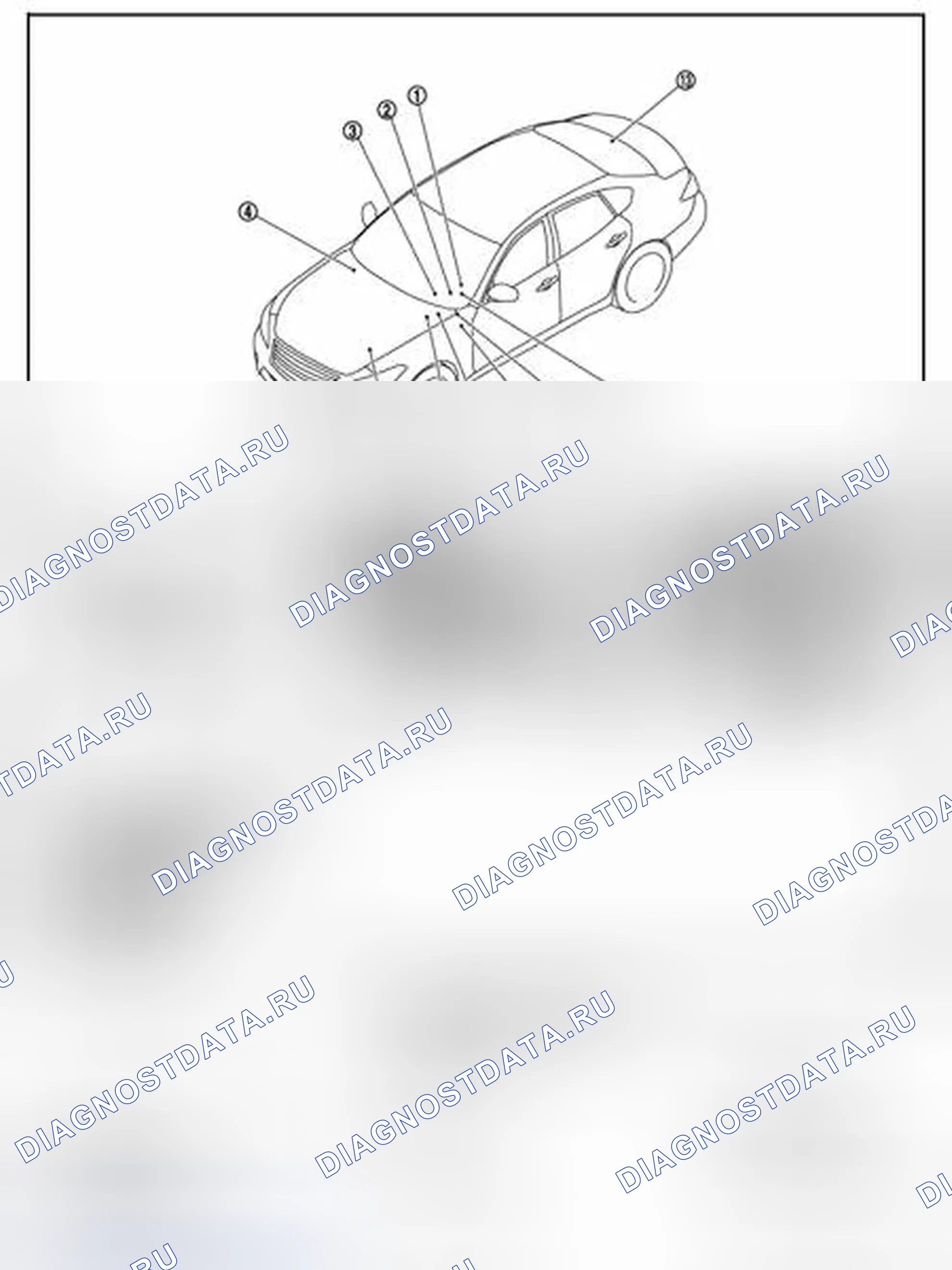 Рис. 42: Расположение компонентов. Infiniti M56 IV