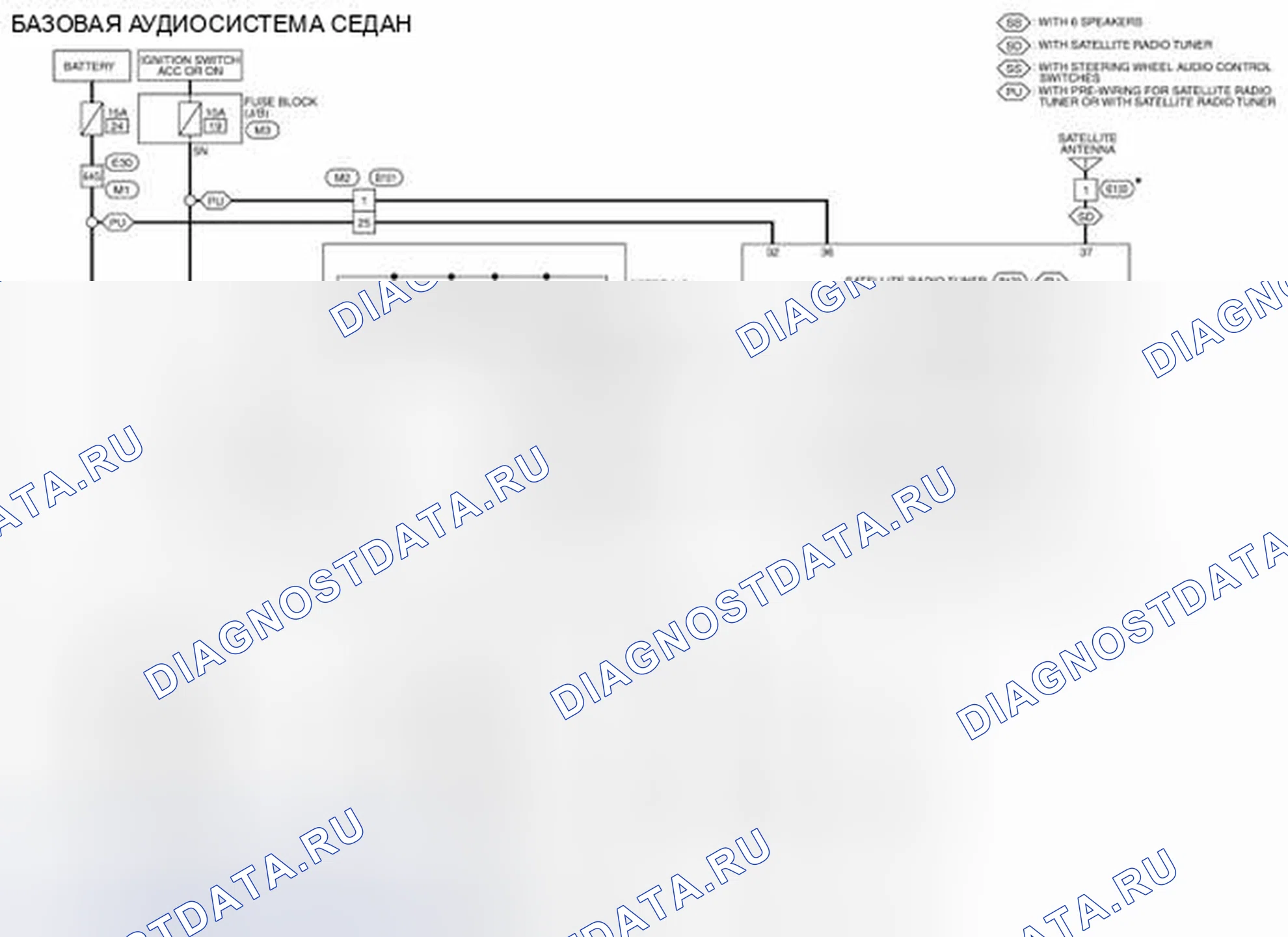 Рис. 61: СЕДАН: электросхема - Седан. Nissan Altima L32 рестайлинг