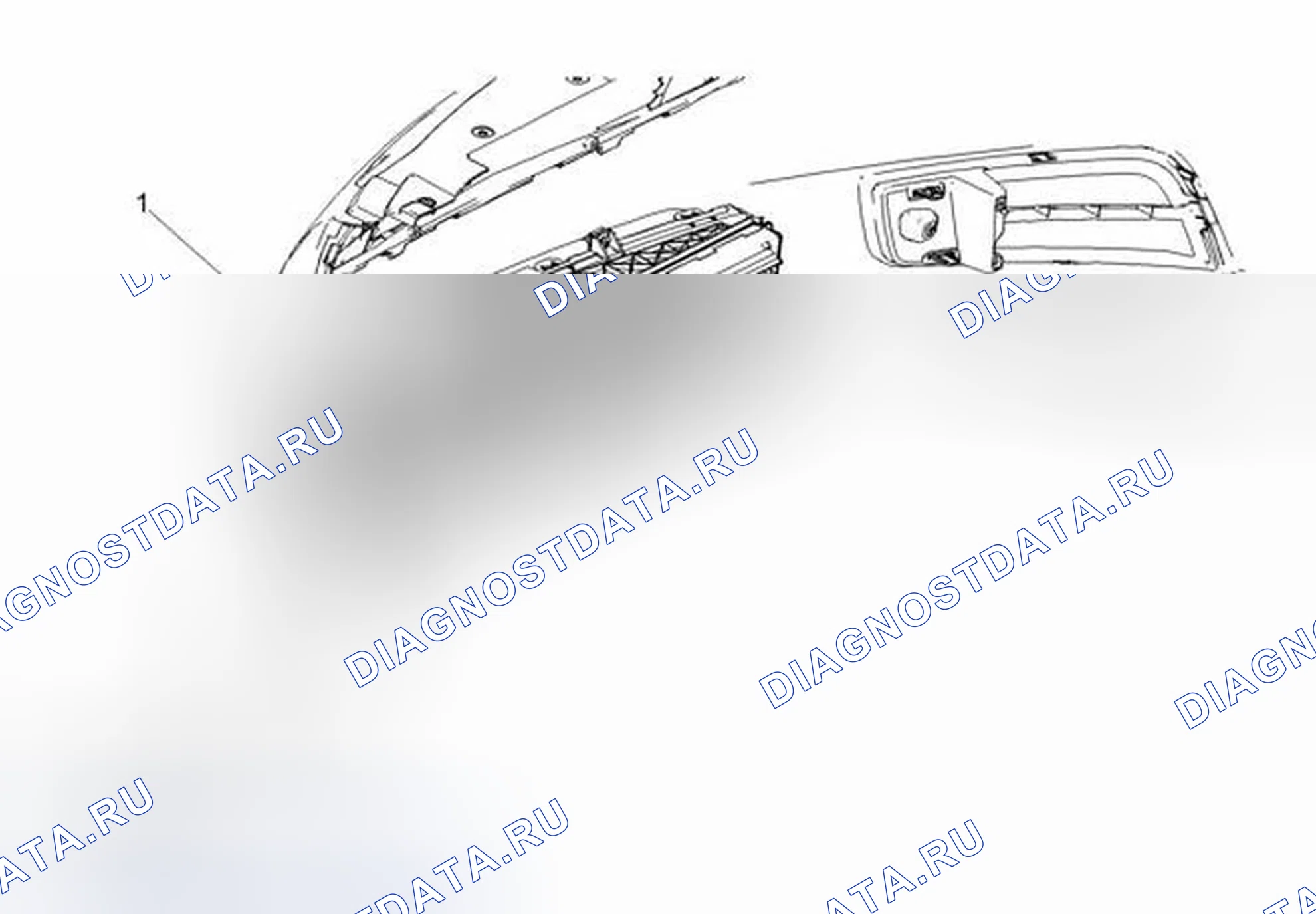 Рис. 34: Компоненты передней панели бампера (Y8x). Chevrolet Cruze I рестайлинг