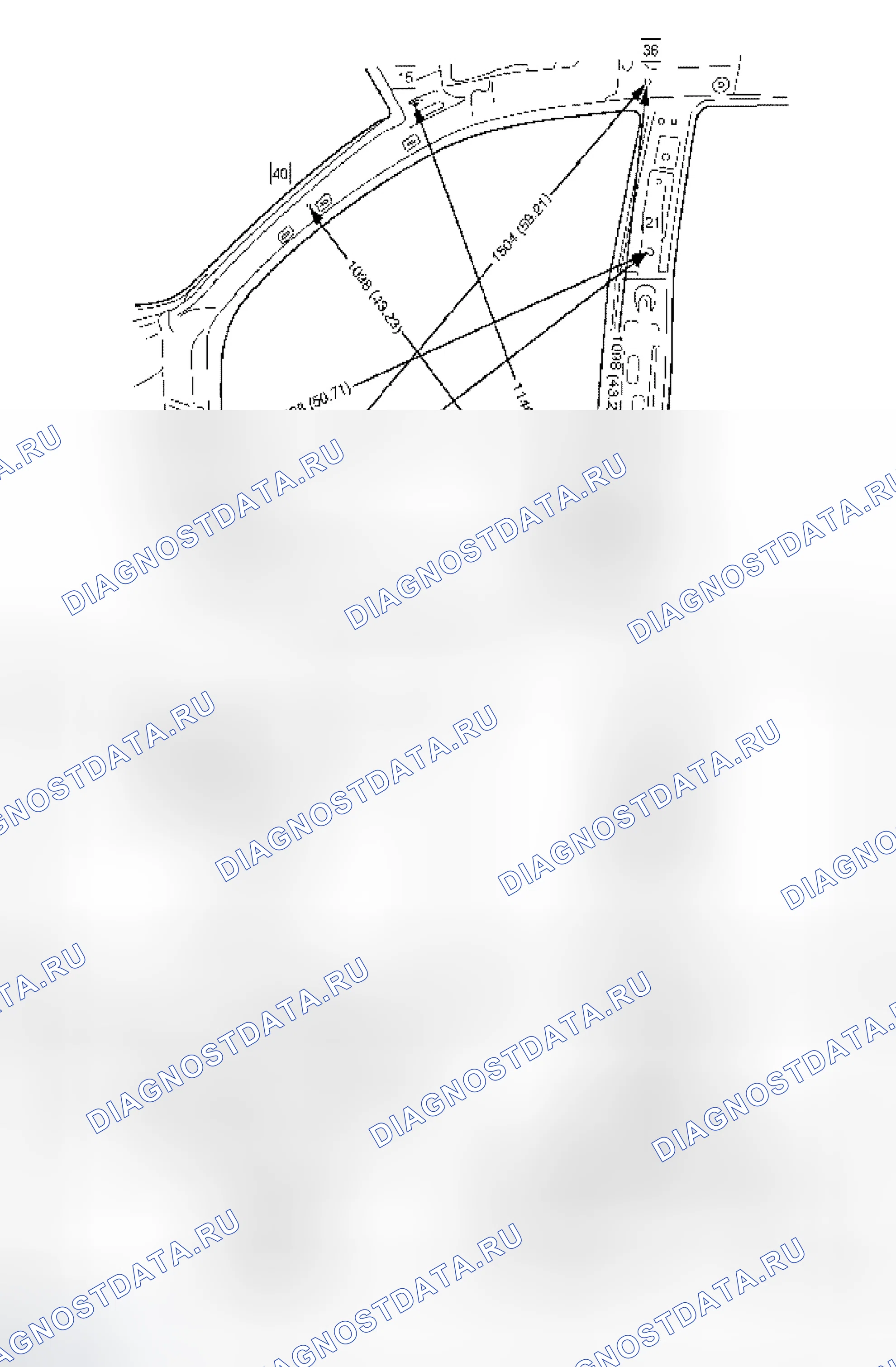 Рис. 48: БОКОВАЯ СЕКЦИЯ КУЗОВА (ПЕРЕДНЯЯ СТОРОНА). Isuzu Axiom I