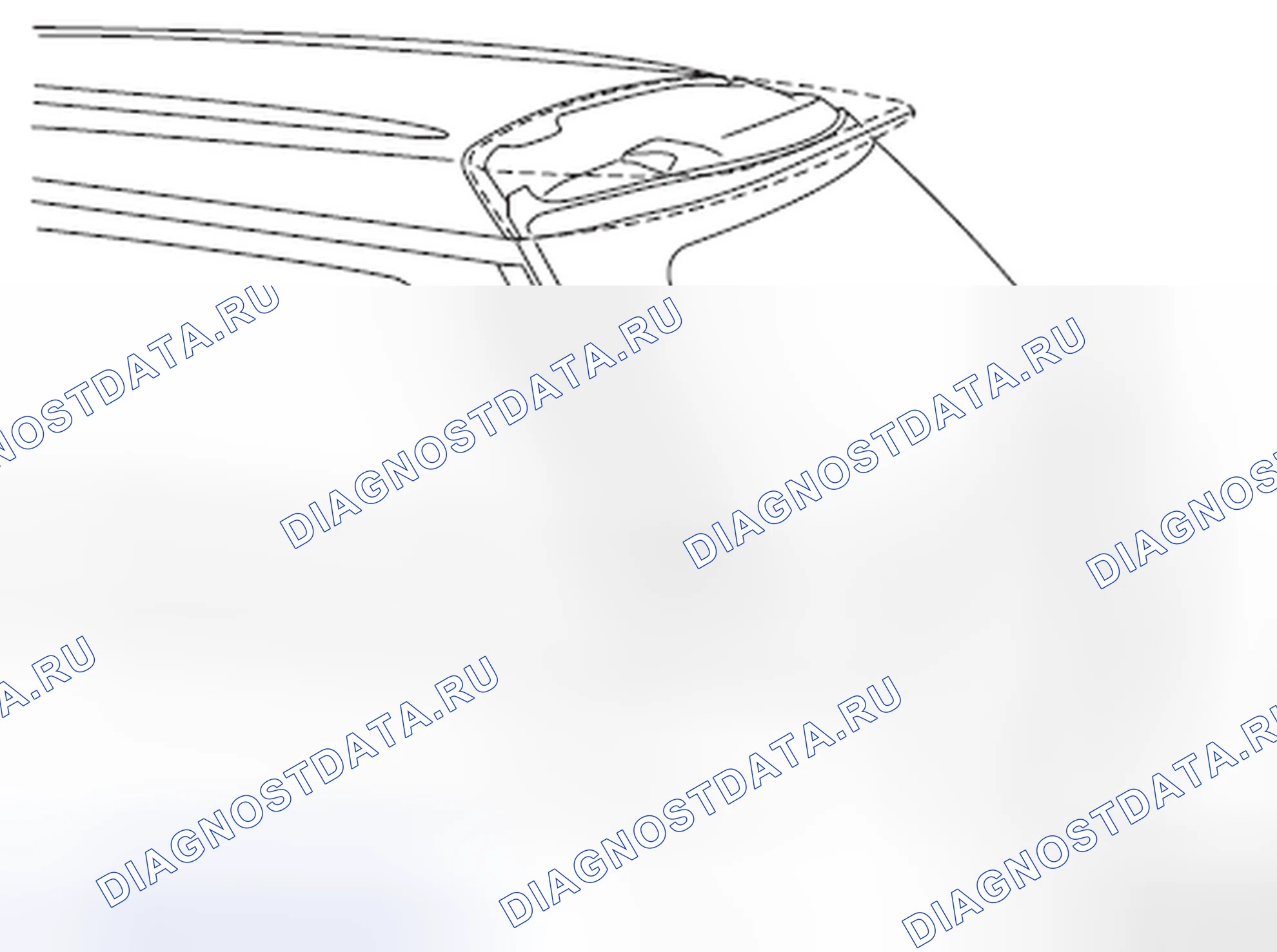 Рис. 5: Спойлер на крыше (модели вагонов). Subaru Forester SJ