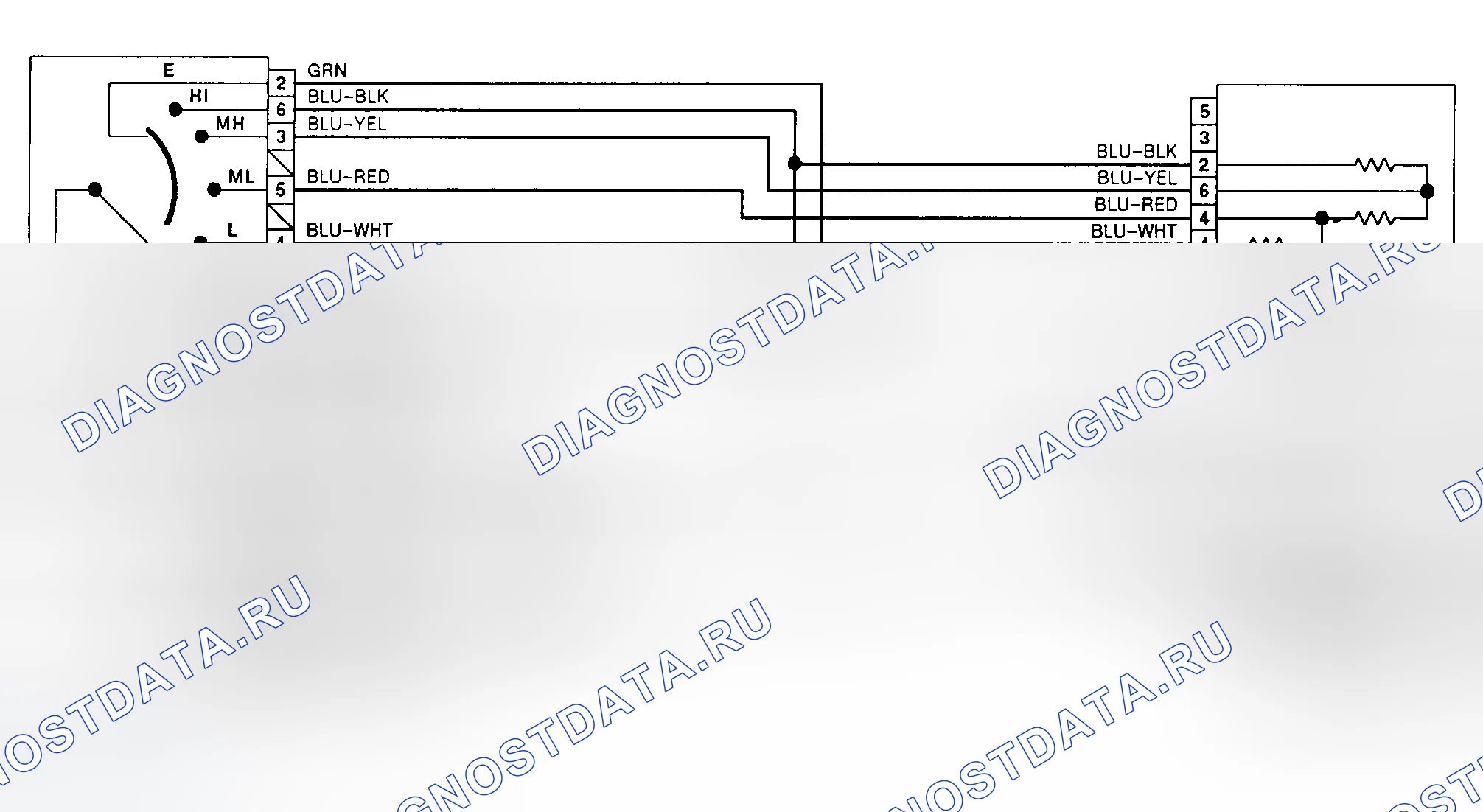 Рис. 7: Схема подключения нагревателя (Scoupe). Hyundai Elantra I