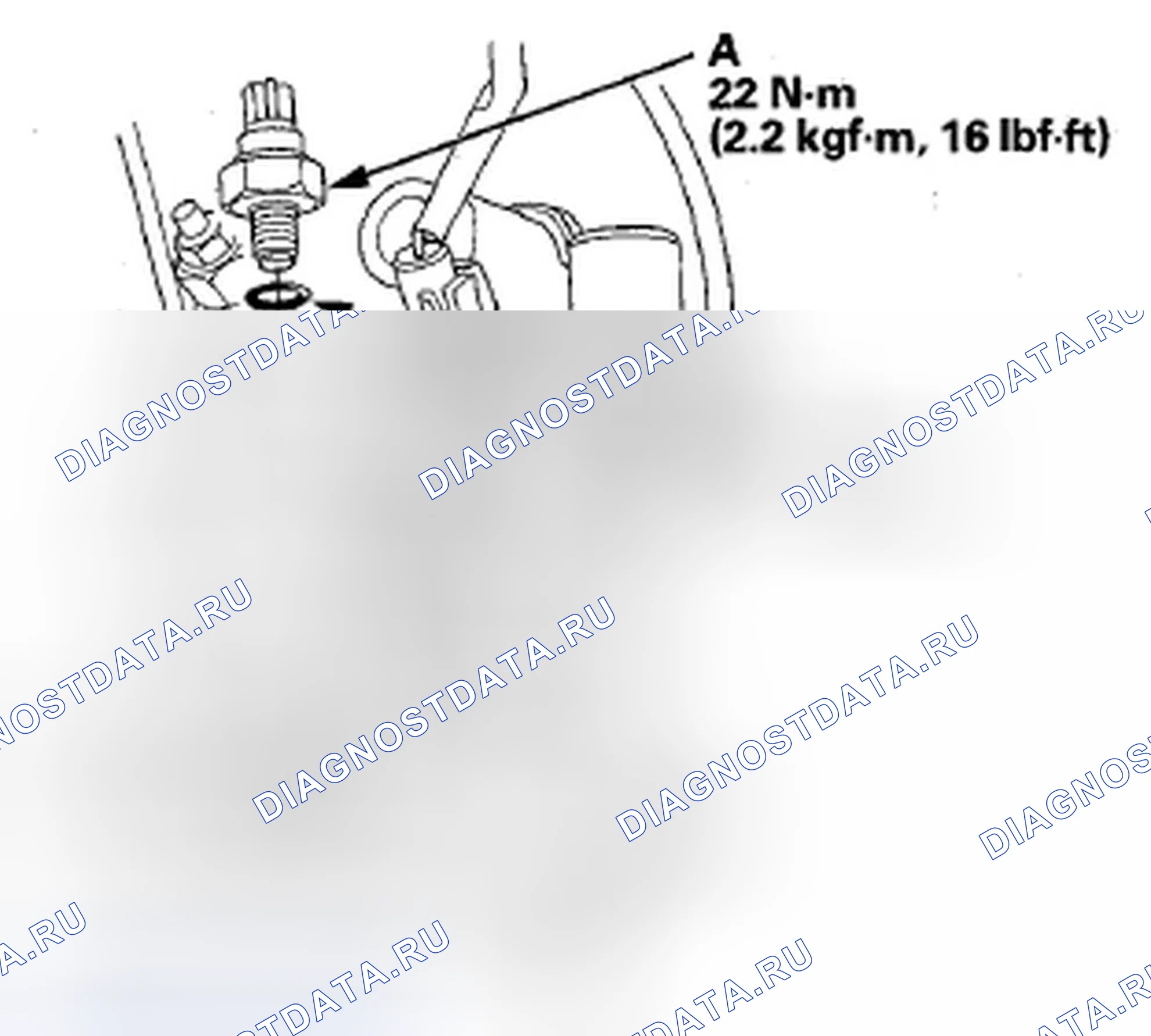 Рис. 9: Замена реле давления масла. Acura ZDX I