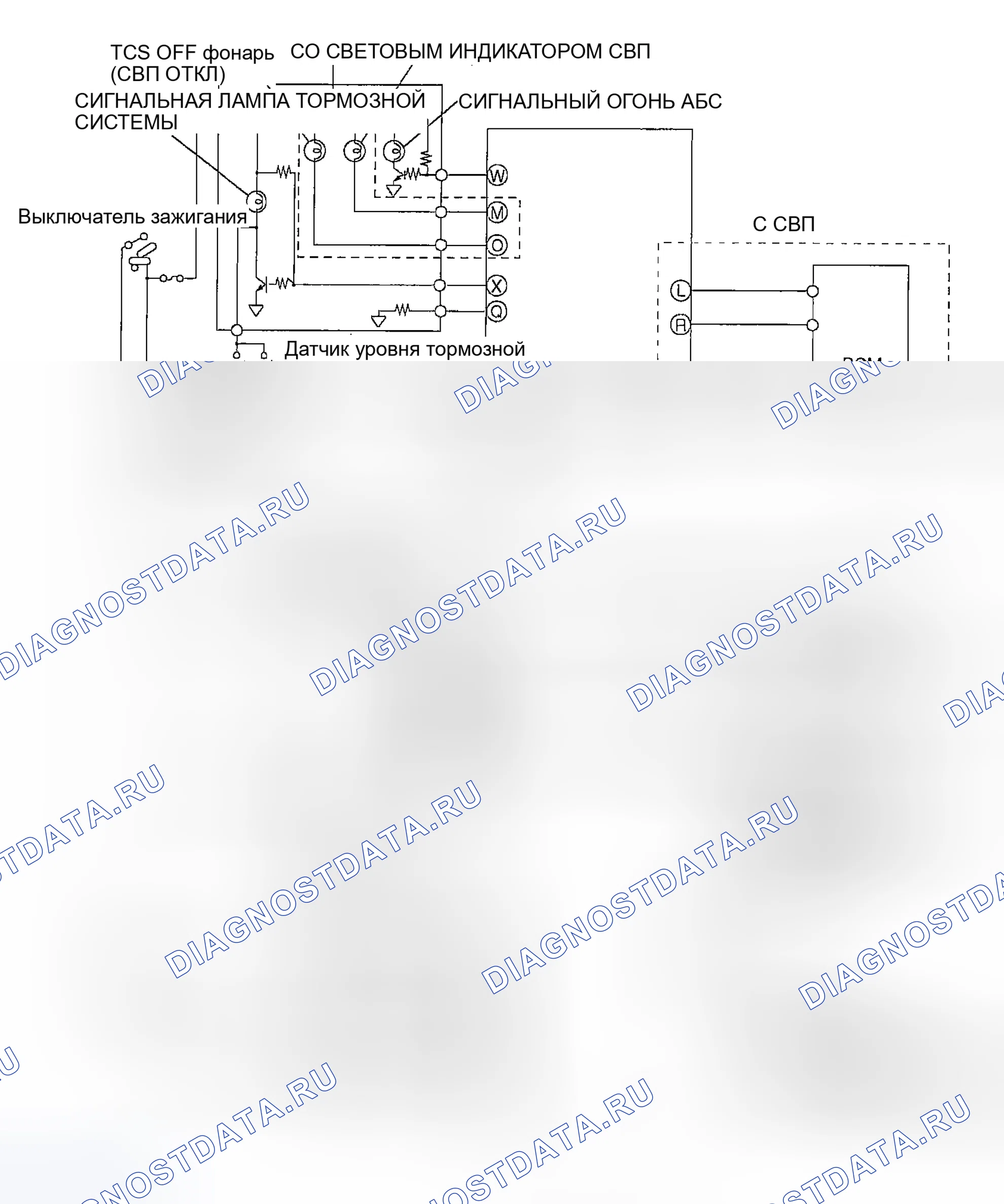 Рис. 43: СХЕМА СИСТЕМЫ ABS И TCS. Mazda MPV II рестайлинг