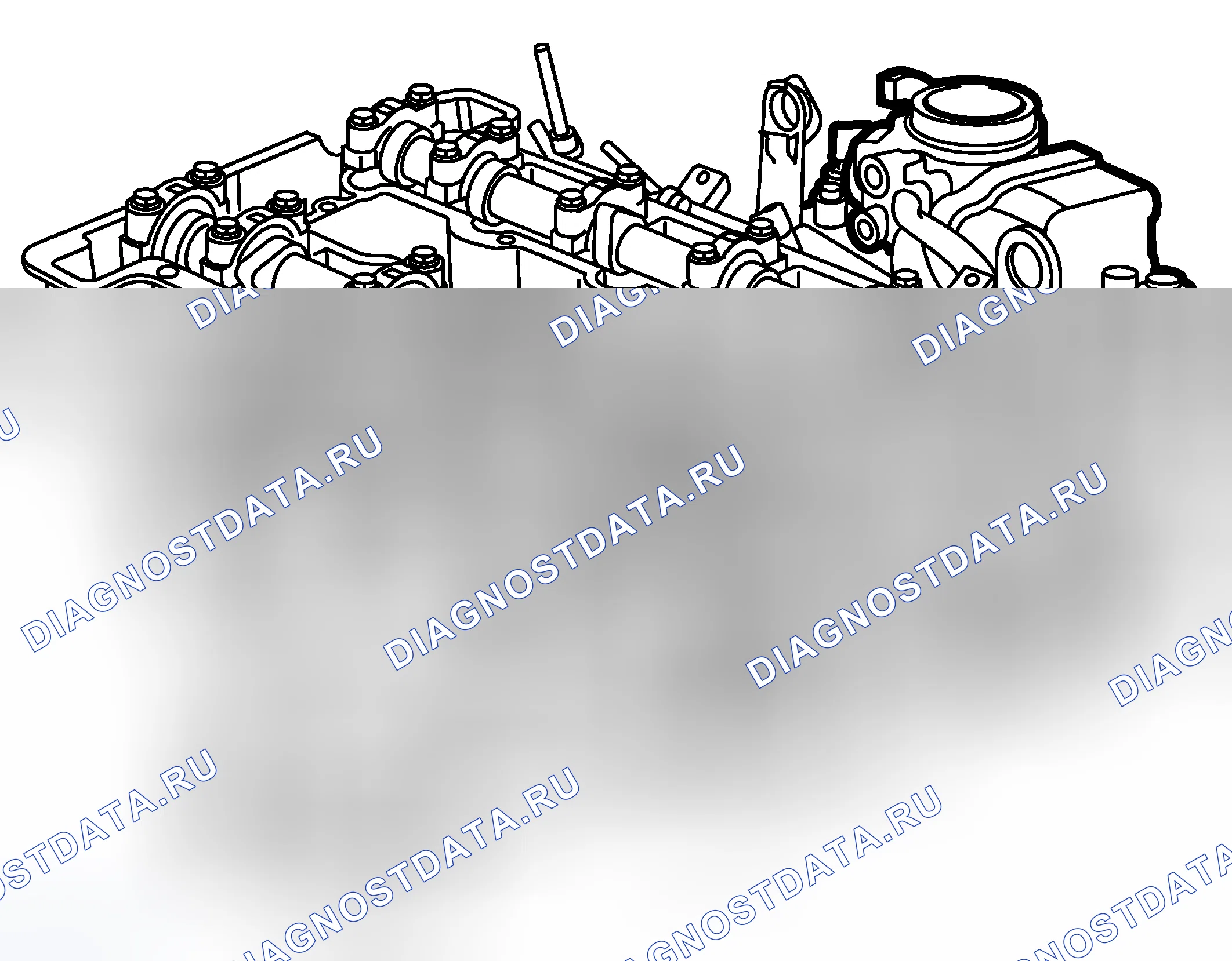 Рис. 364: Фитинг головки цилиндра (в автомобиле) B235R, B205L / R. Kia Optima I рестайлинг