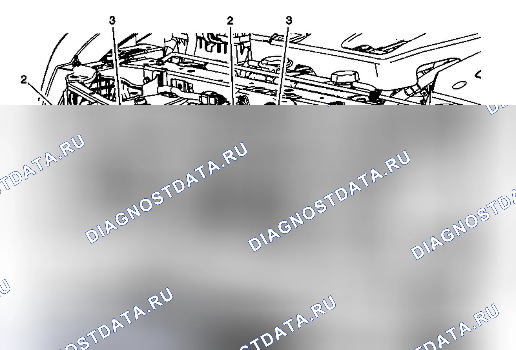Рис. 17: Замена нижнего элемента жесткости передней панели бампера (в центре). Cadillac ELR I