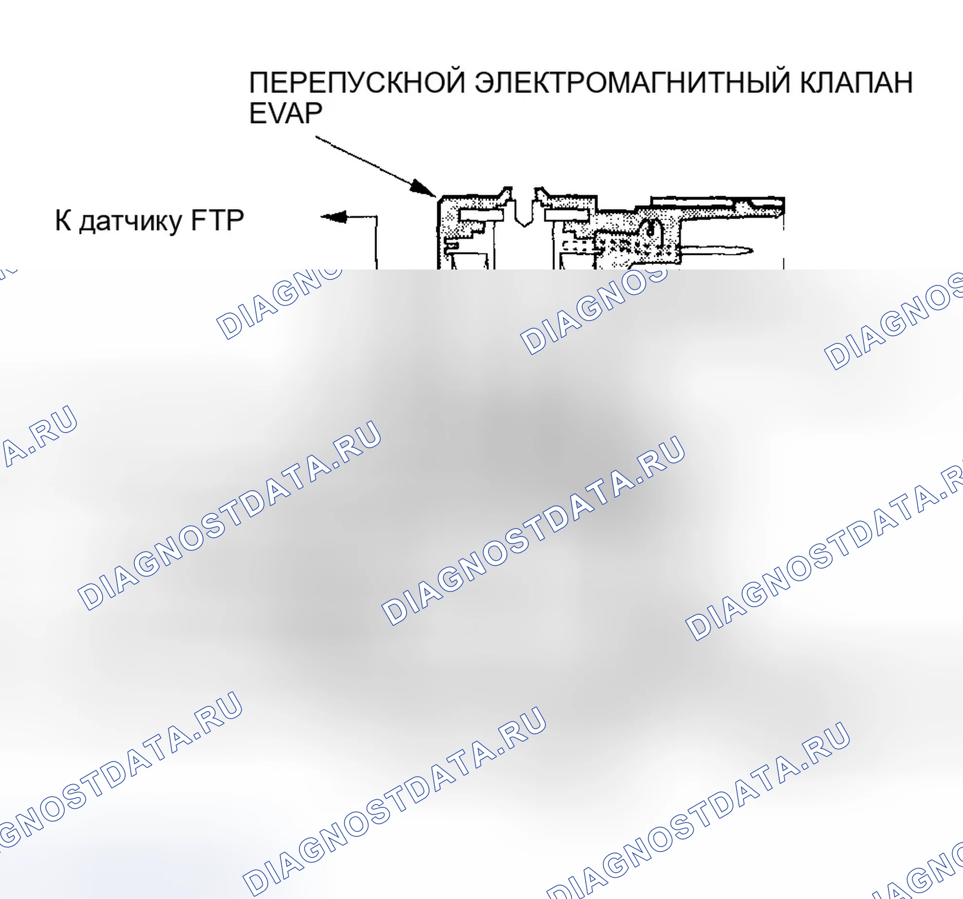 Рис. 210: Двухходовой клапан EVAP и перепускной электромагнитный клапан EVAP (кроме модели AT-Pzev (SULEV)). Honda Civic VII рестайлинг