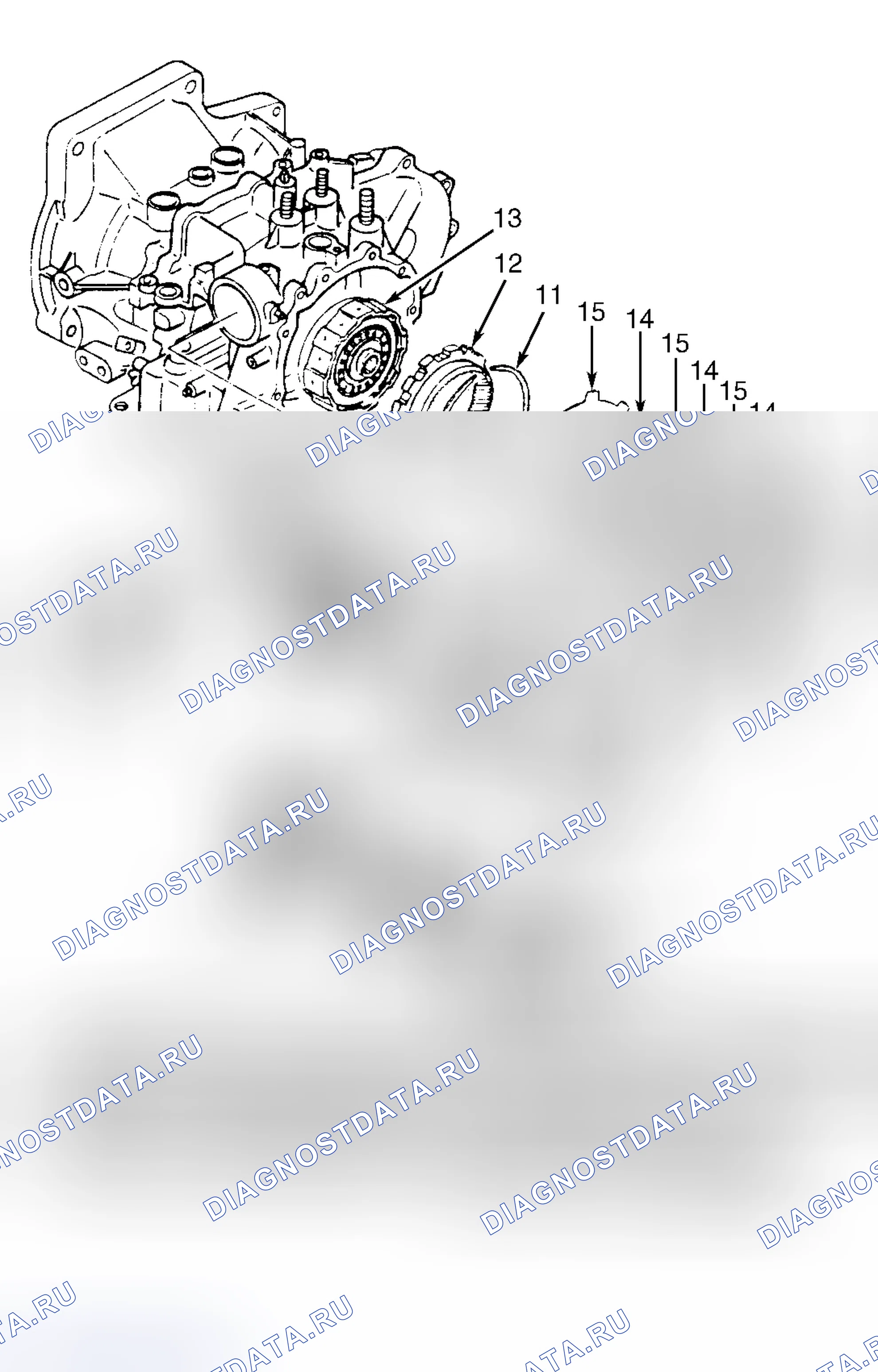 Рис. 1: РАЗБОРКА ТРАНСАКСЕЛЯ. Mazda Demio IDJ