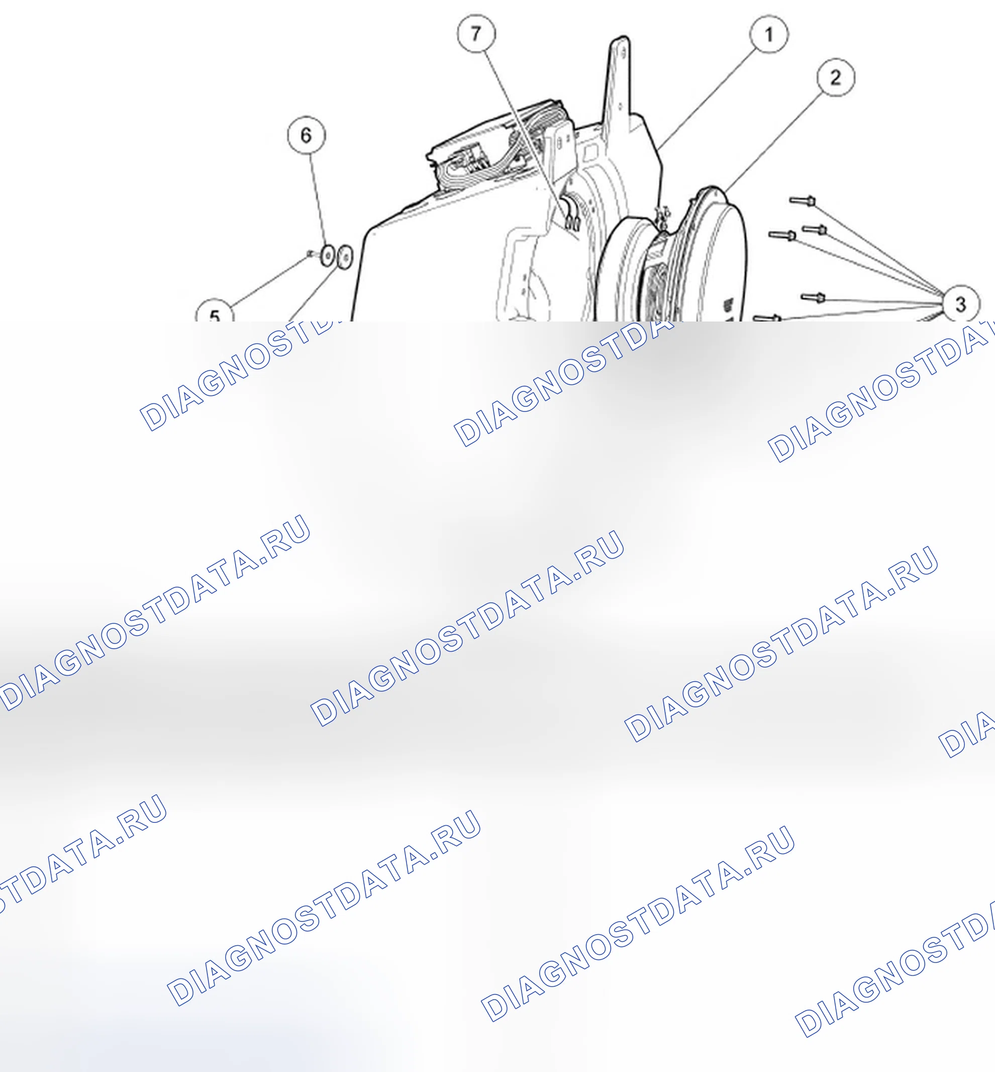 Рис. 9: Динамик сабвуфера. Ford Focus II