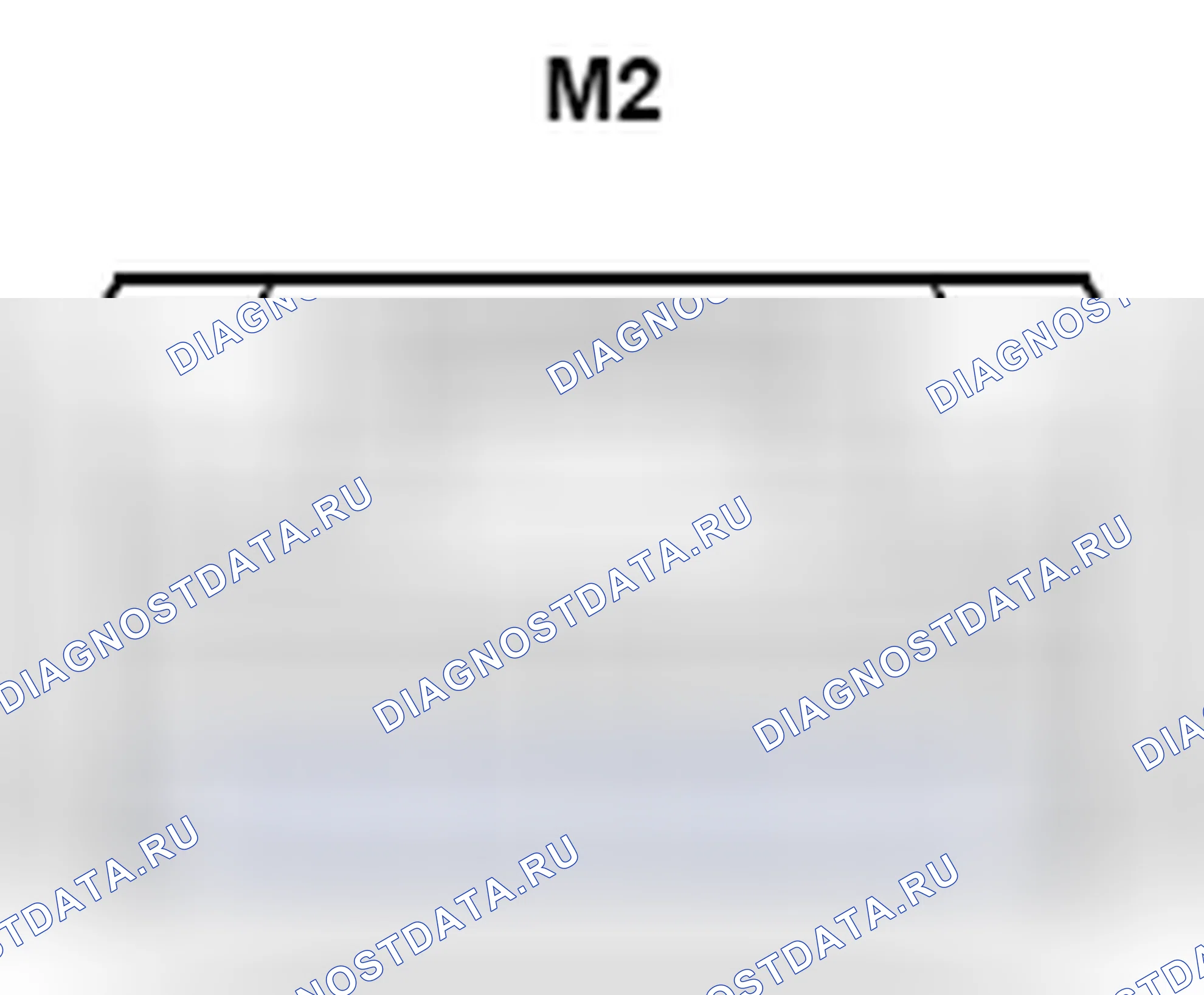 Рис. 597: Вид с торца главного разъема ПО Электростеклоподъёмник Master (M2). Toyota Camry XV40 рестайлинг