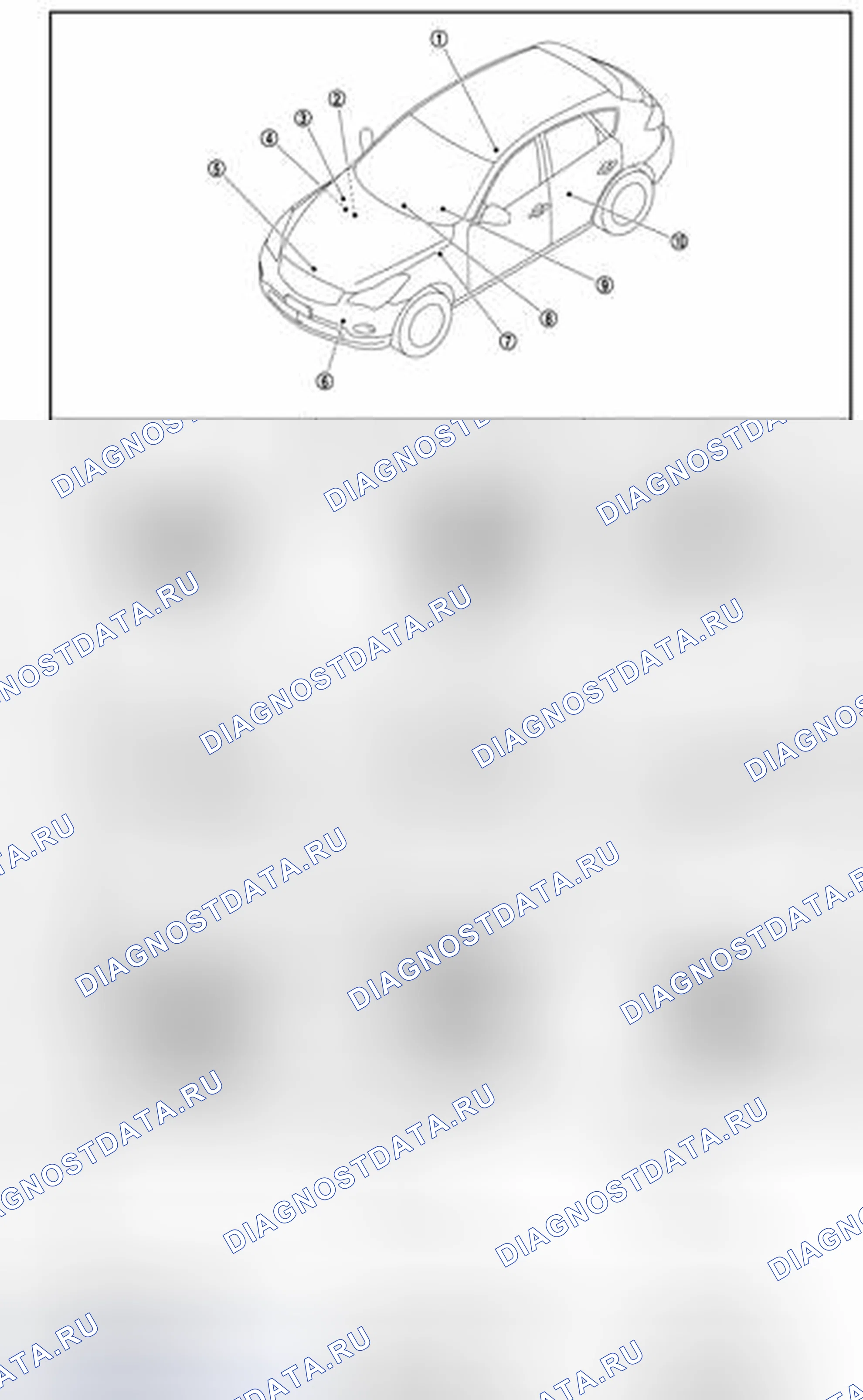 Рис. 49: ТОПЛИВОМЕР: Расположение компонентов. Infiniti EX37 I
