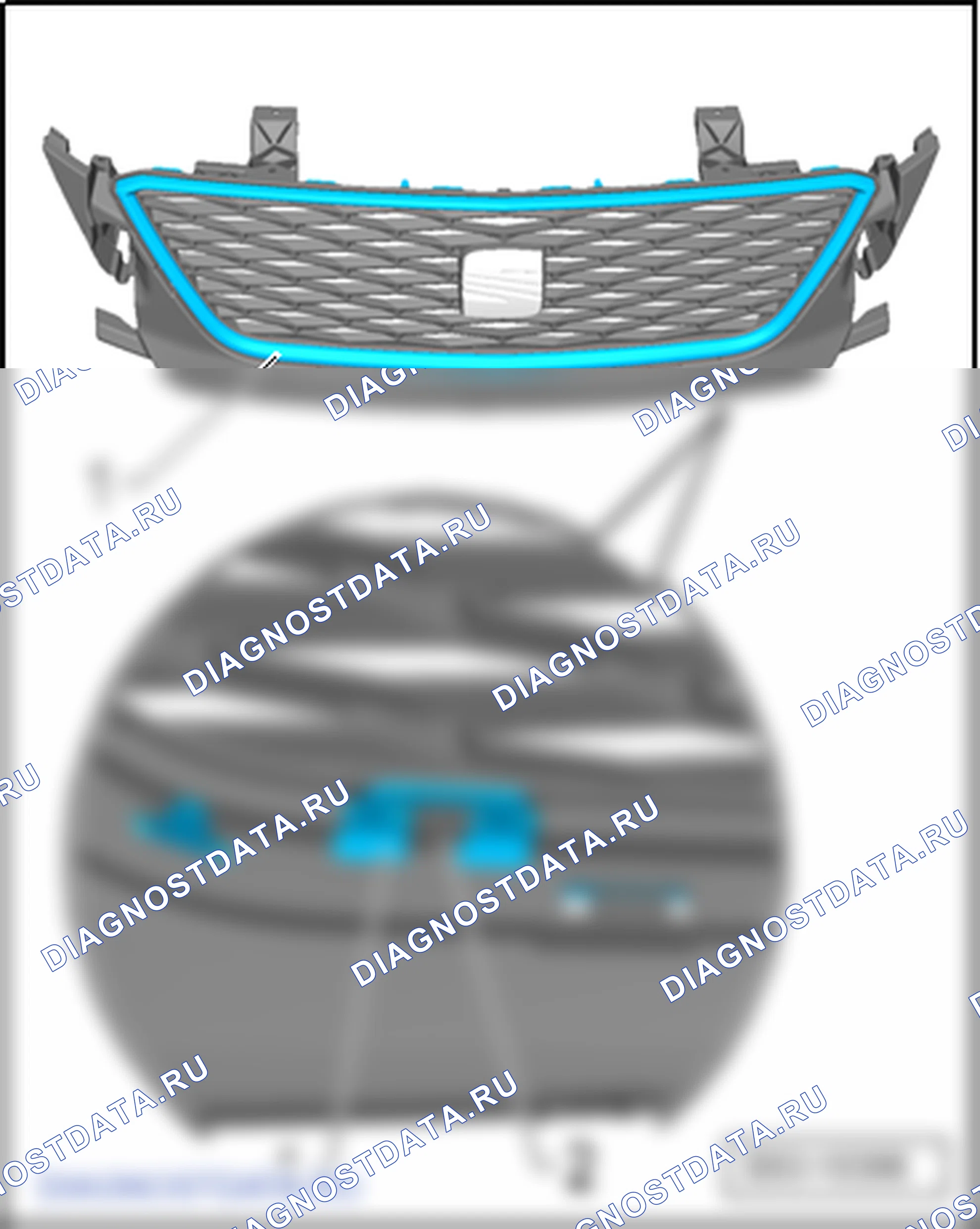 Облицовка переднего бампера. SEAT Toledo Iv