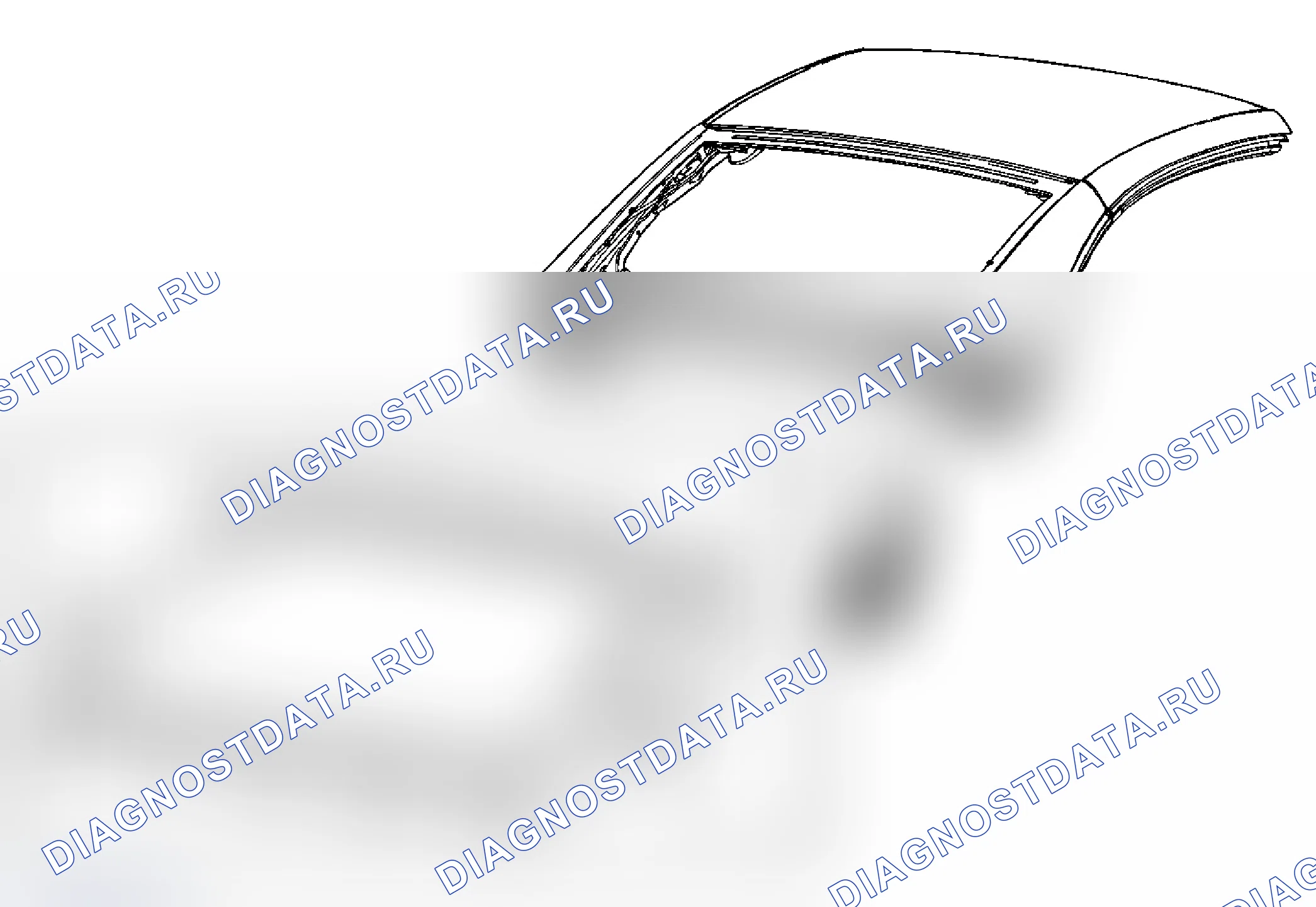 Рис. 3: Замена задней облицовочной панели крыши. Pontiac G6 I final