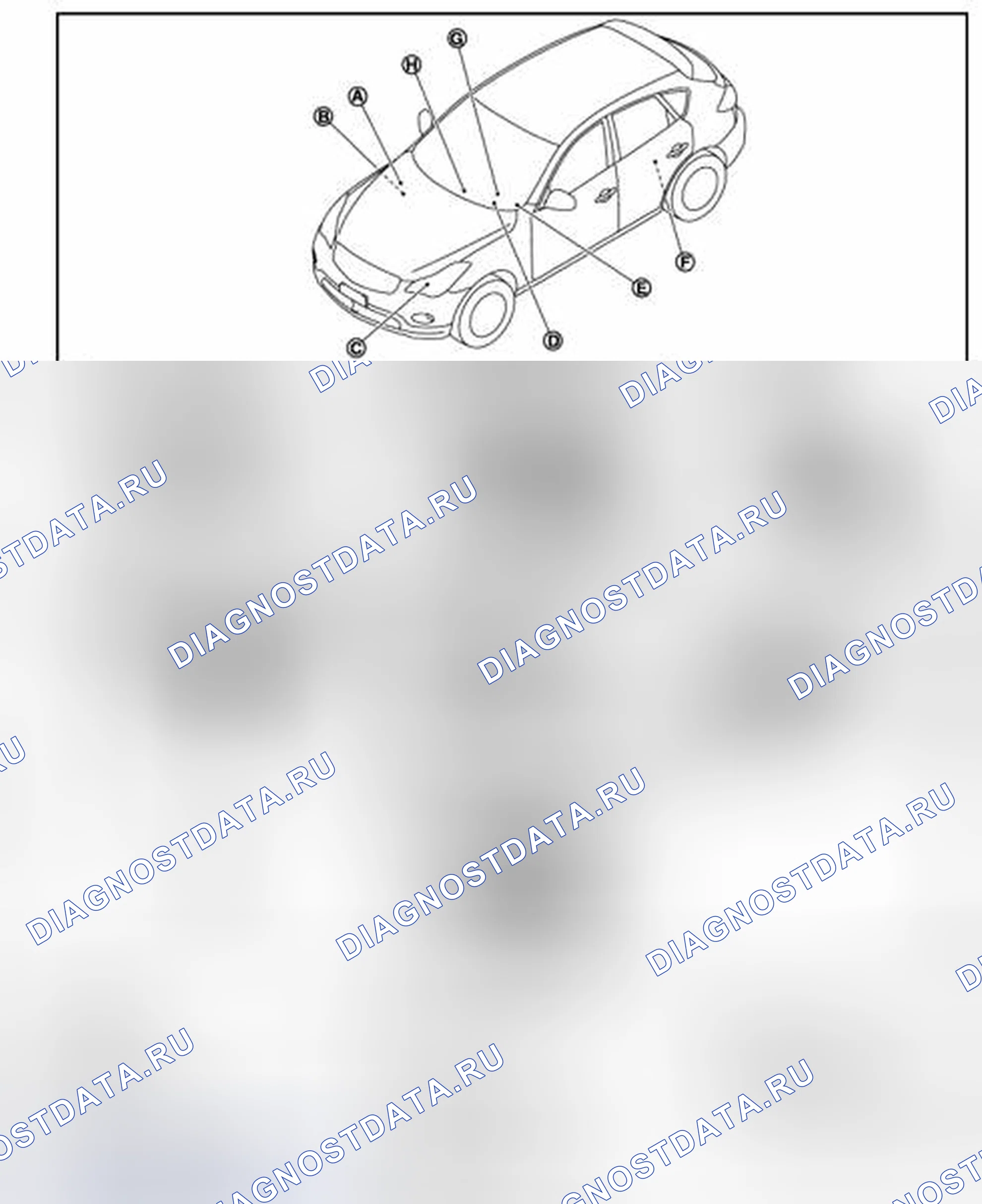 Рис. 6: Расположение компонентов. Infiniti EX37 I