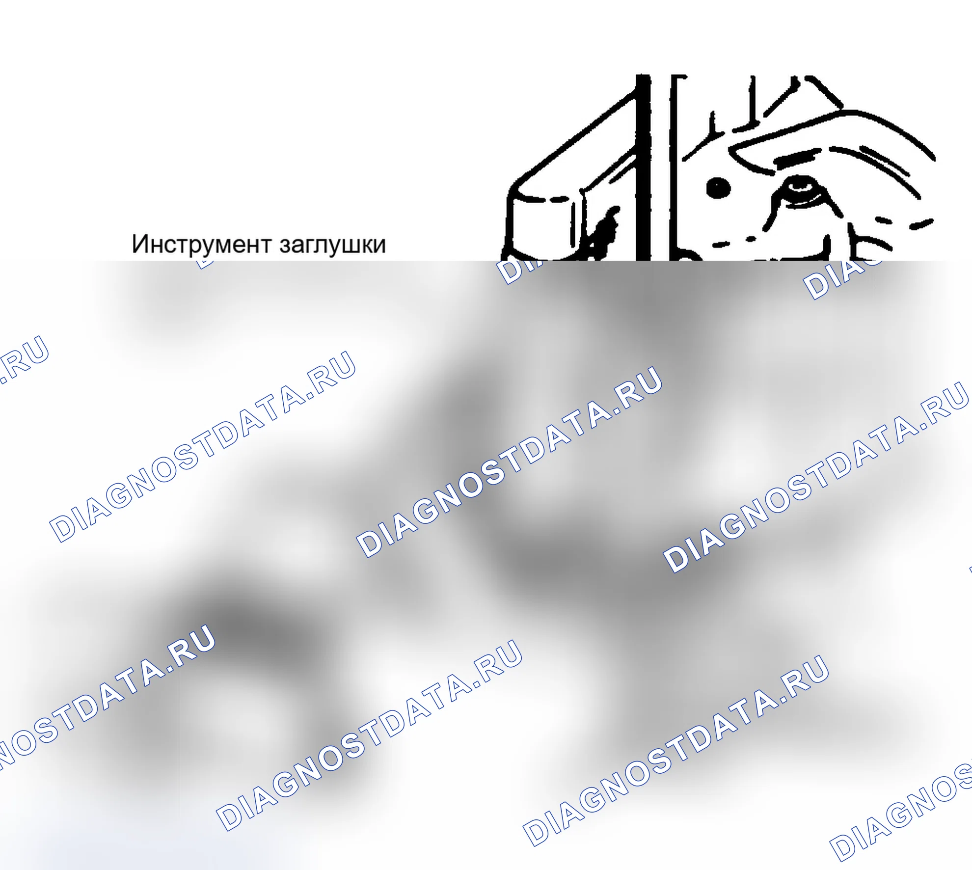 Рис. 3: Установка заглушки воздушного канала корпуса дроссельной заслонки. Chevrolet Cab & Chassis C20 